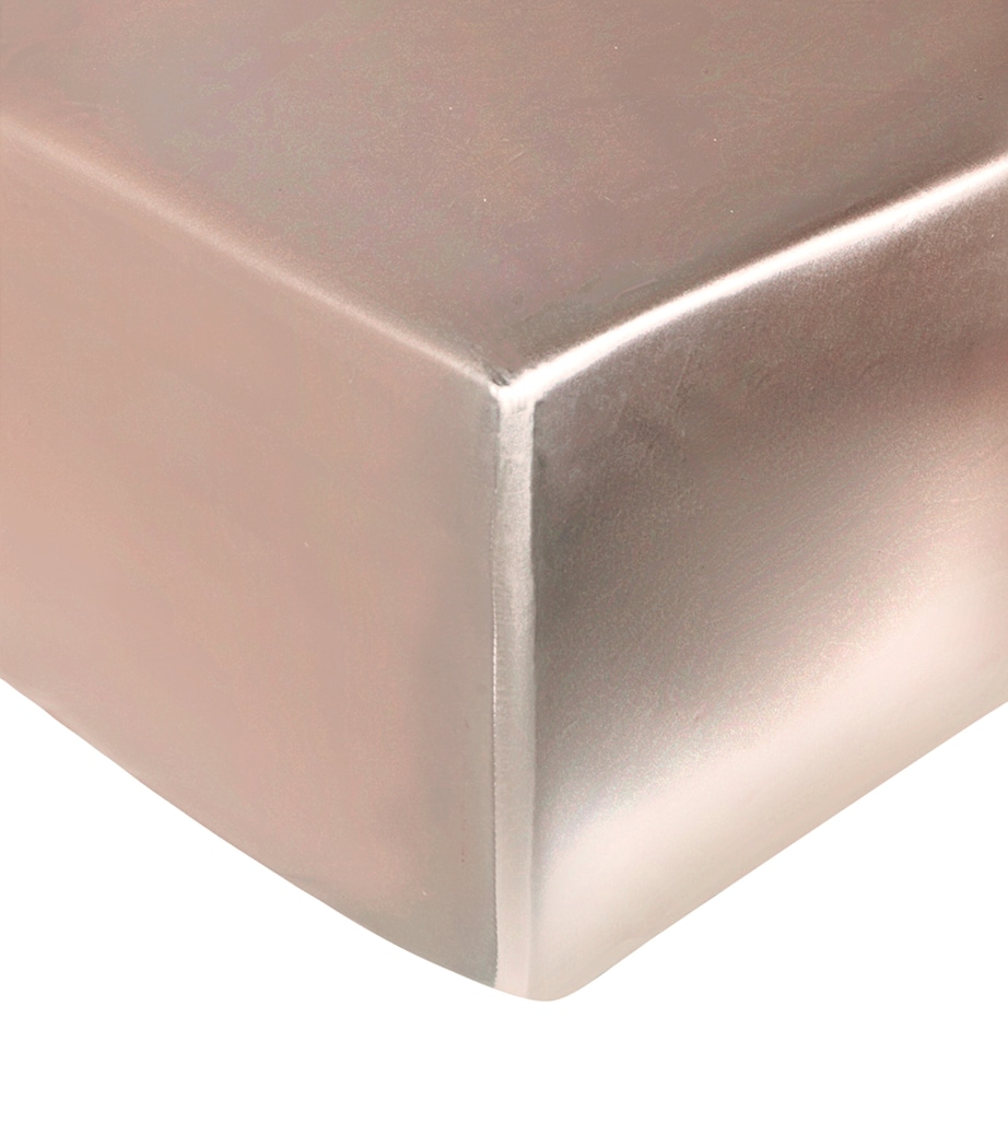 Silk Double Fitted Sheet (140cm x 200cm) BLUSH Image 1