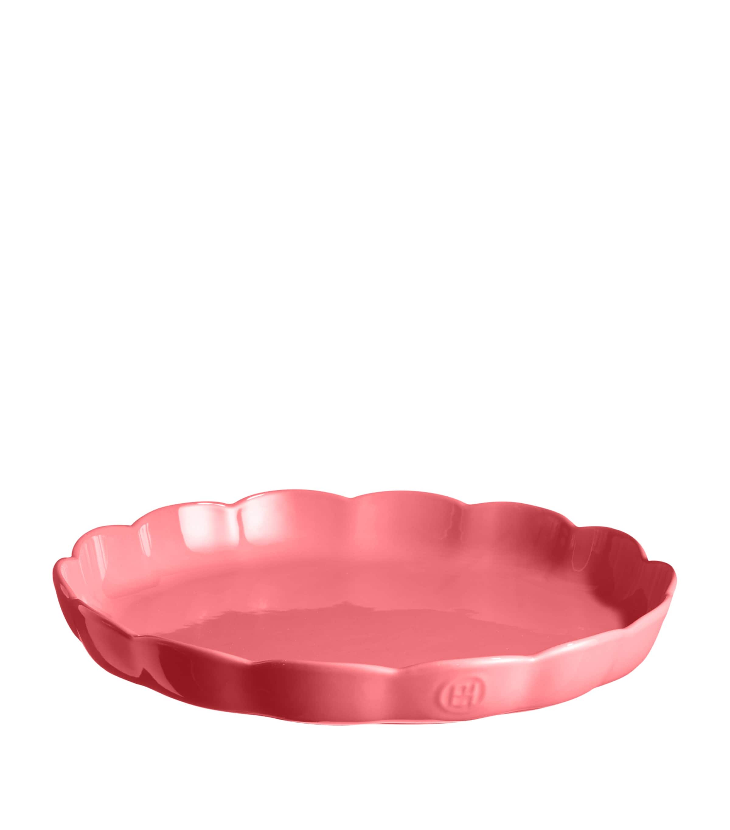 Emile Henry Ceramic Madeleine Tart Dish (31cm) Pink Image 1
