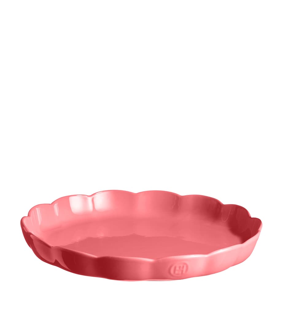 Emile Henry Ceramic Madeleine Tart Dish (31cm) Pink Image 1