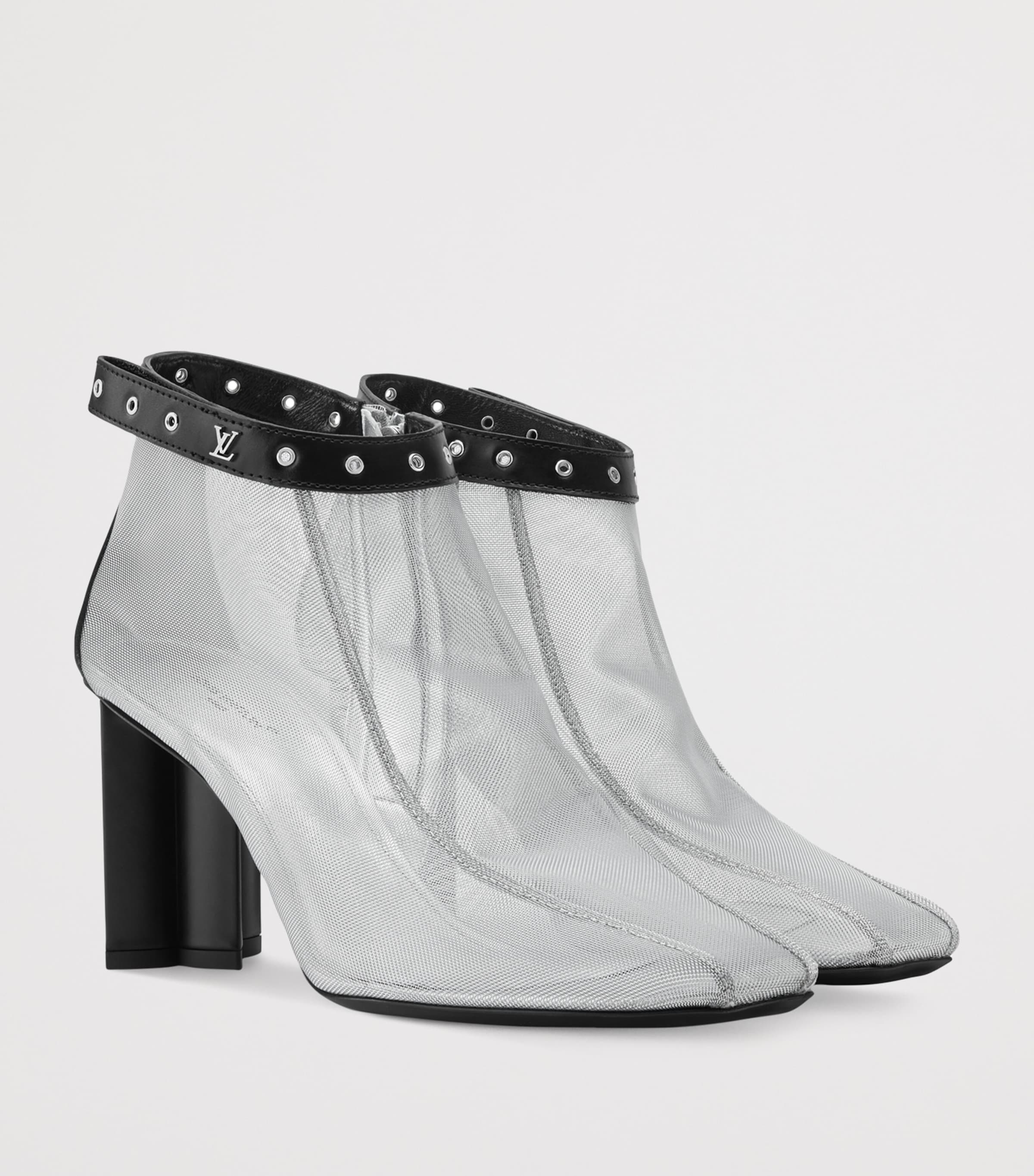 Mesh Silhouette Ankle Boots 80 SILVER Image 7