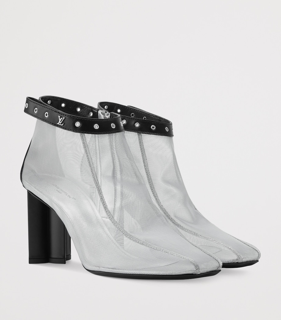Mesh Silhouette Ankle Boots 80 SILVER Image 7