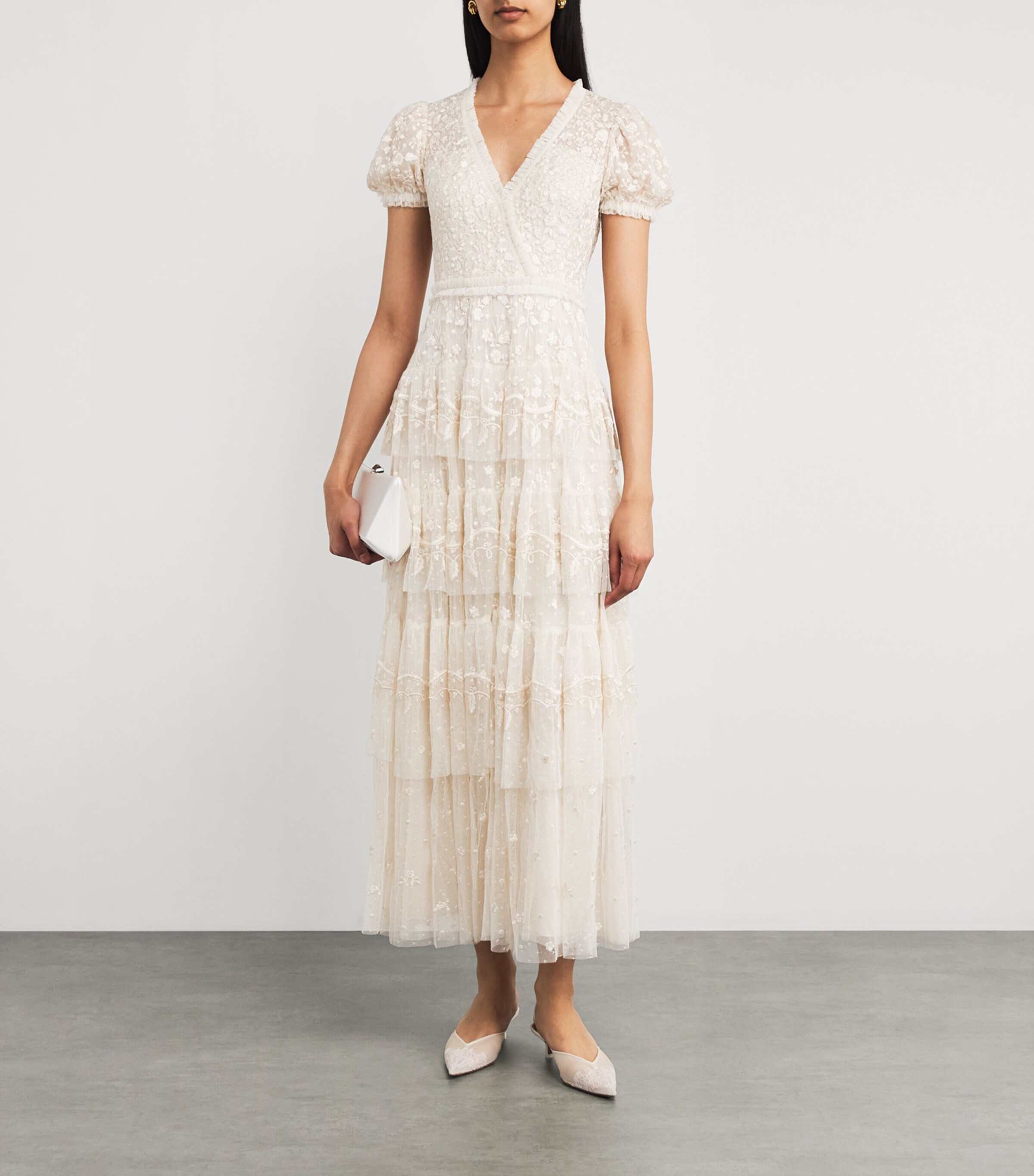 Lace Layered Maxi Dress CREAM Image 2