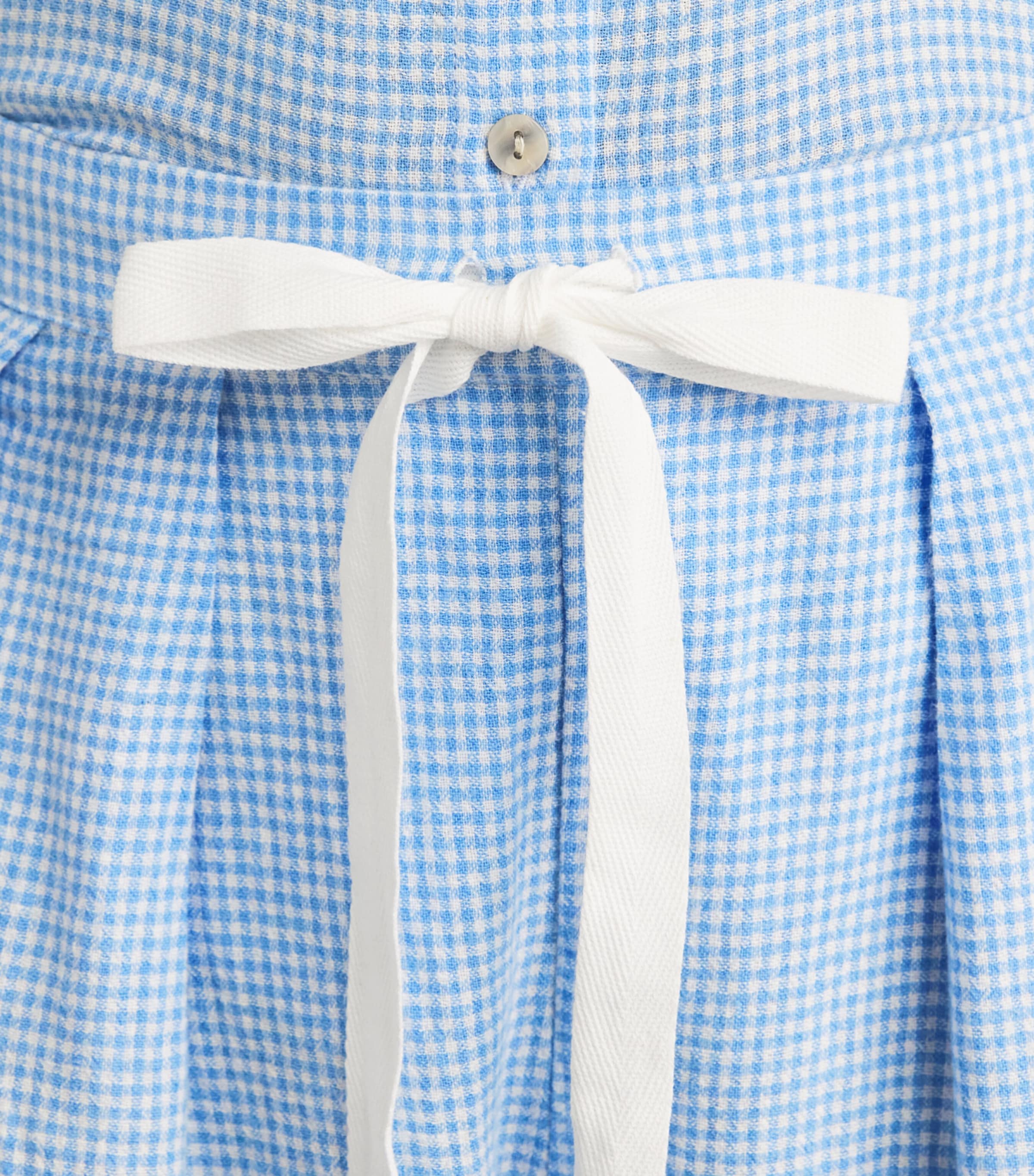 Eberjey Womens Linen-Blend Gingham Pyjama Shorts Gwsb Gingham Wh Image 3