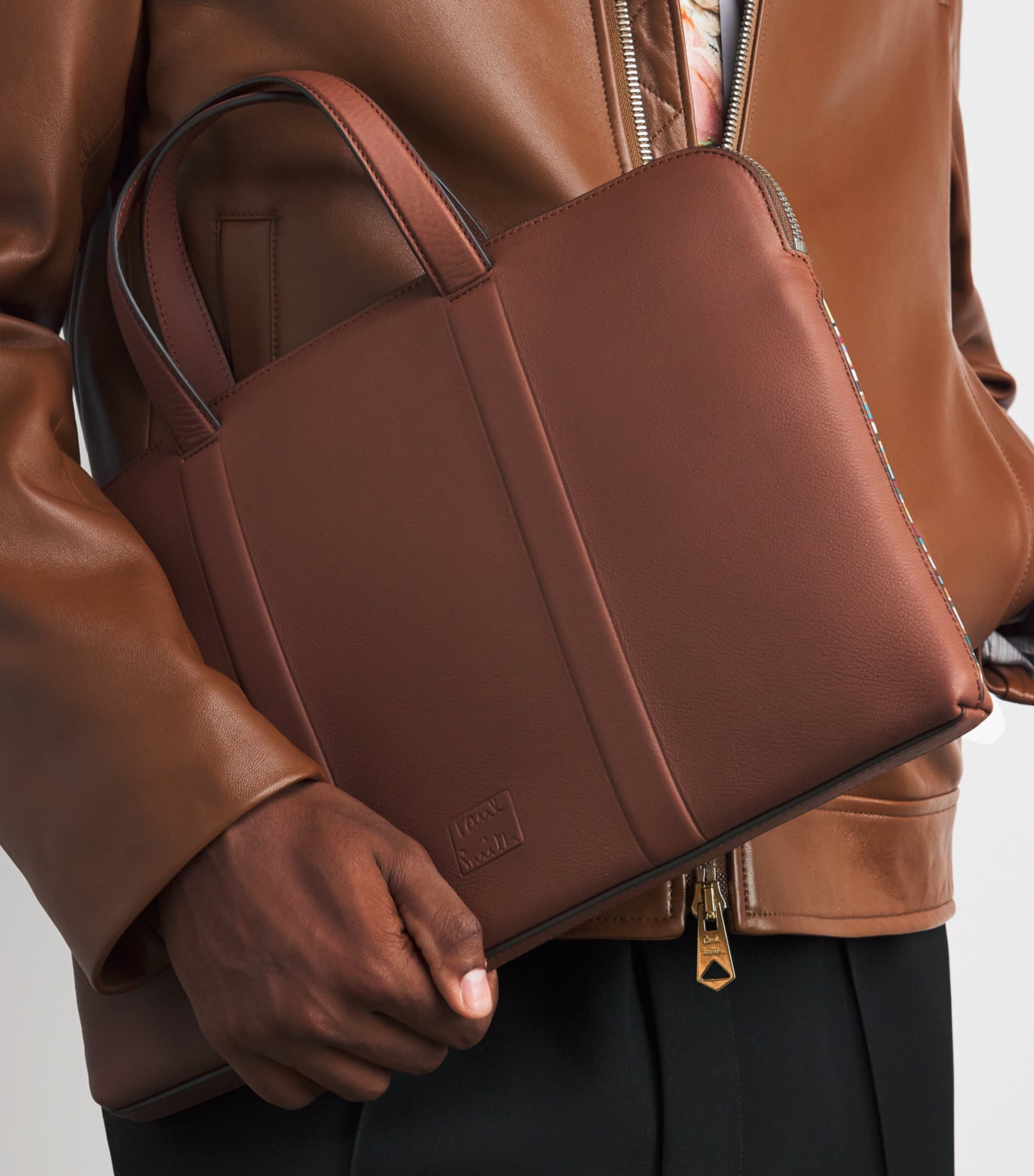 Leather Folio Bag 62_TAN Image 2