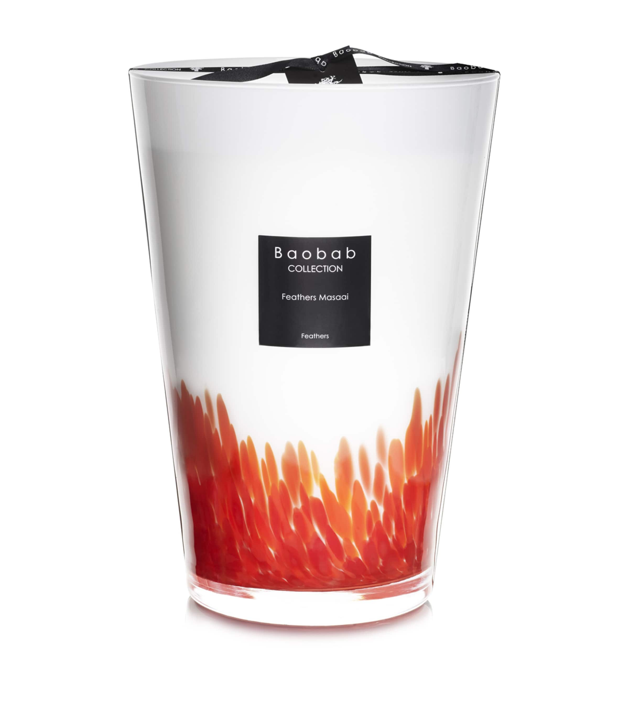 Baobab Collection Feathers Masaai Maxi Candle In Red