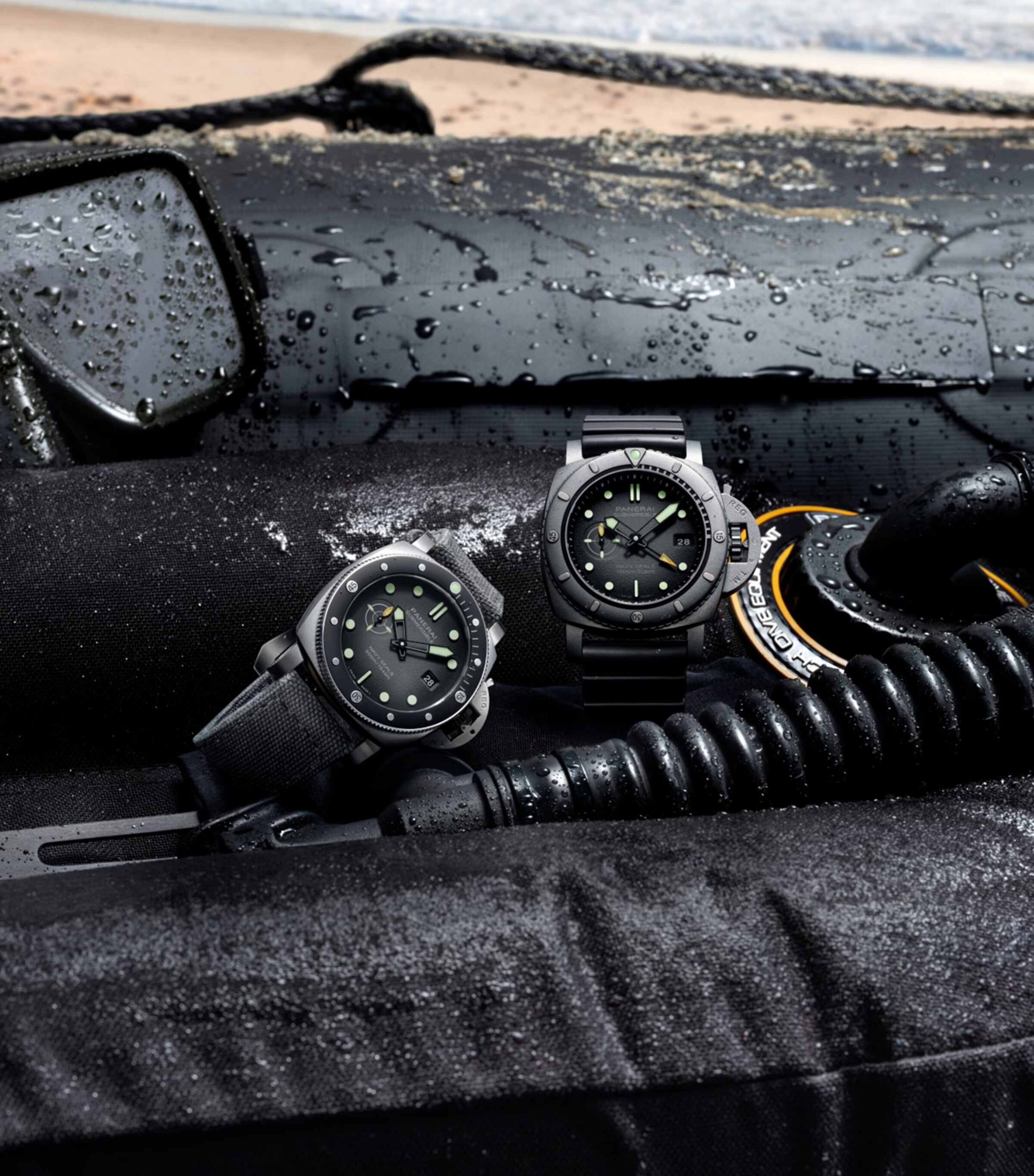Panerai Stainless Steel Submersible Navy Seals Watch 44mm Black Image 8