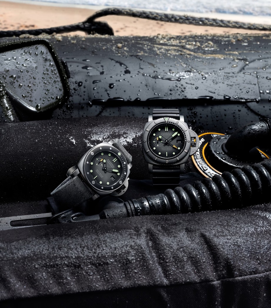 Panerai Stainless Steel Submersible Navy Seals Watch 44mm Black Image 8