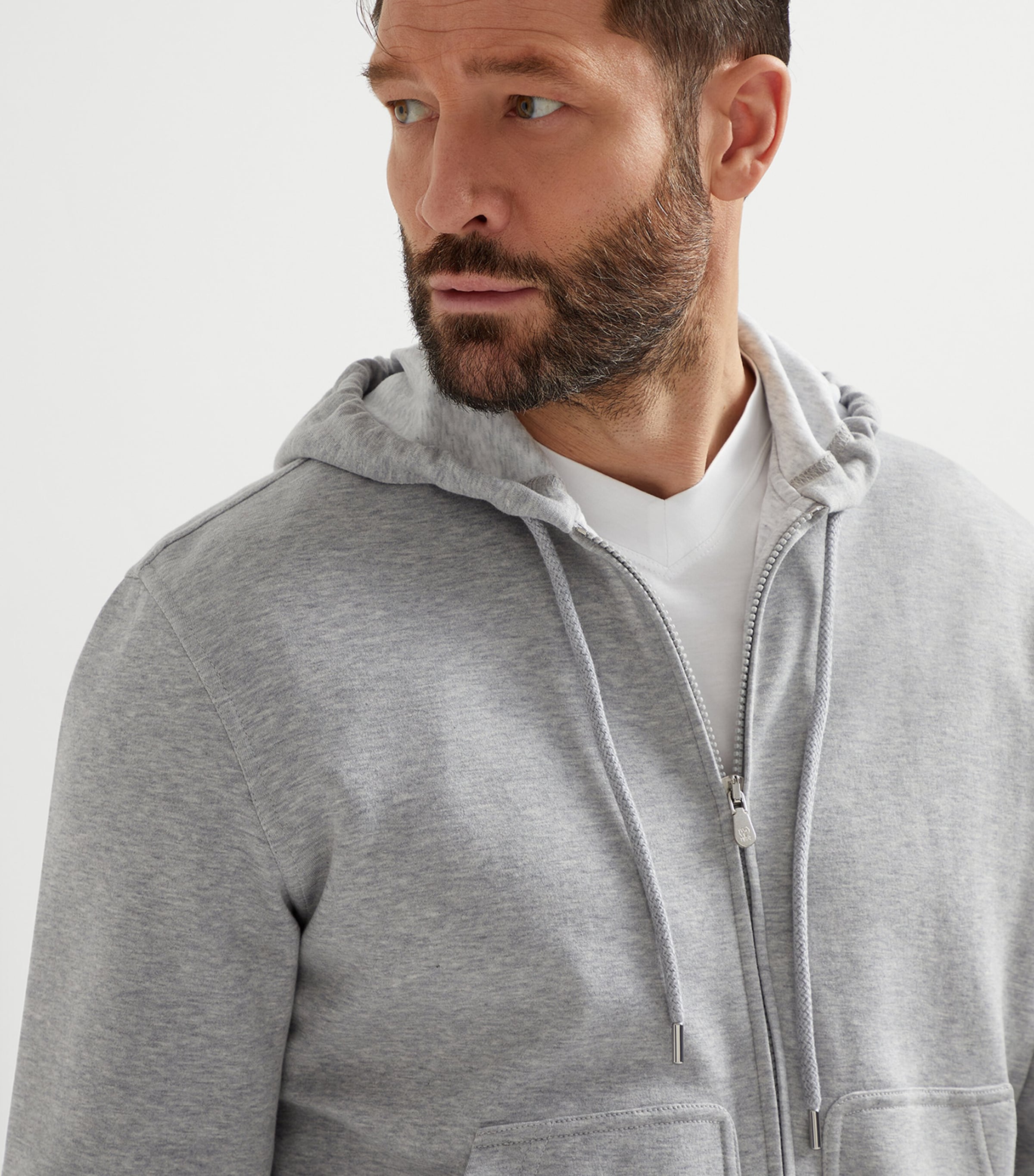 24AW new /BRUNELLO CUCINELLI コットン混紡パーカー Hoodie Brunello Cucinelli Mélange Hoodie | Grey | FARFETCH