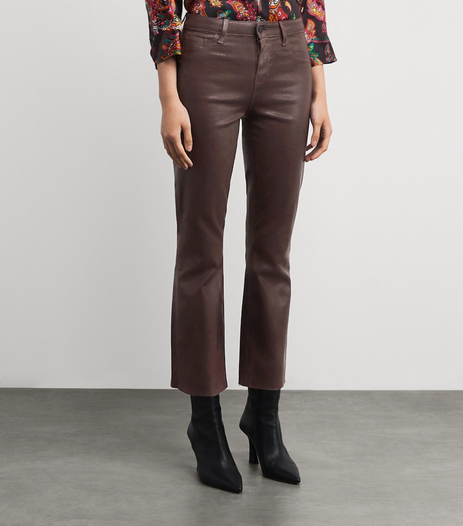Coated Kendra Flared Jeans CHOCOLATE COATED Image 3