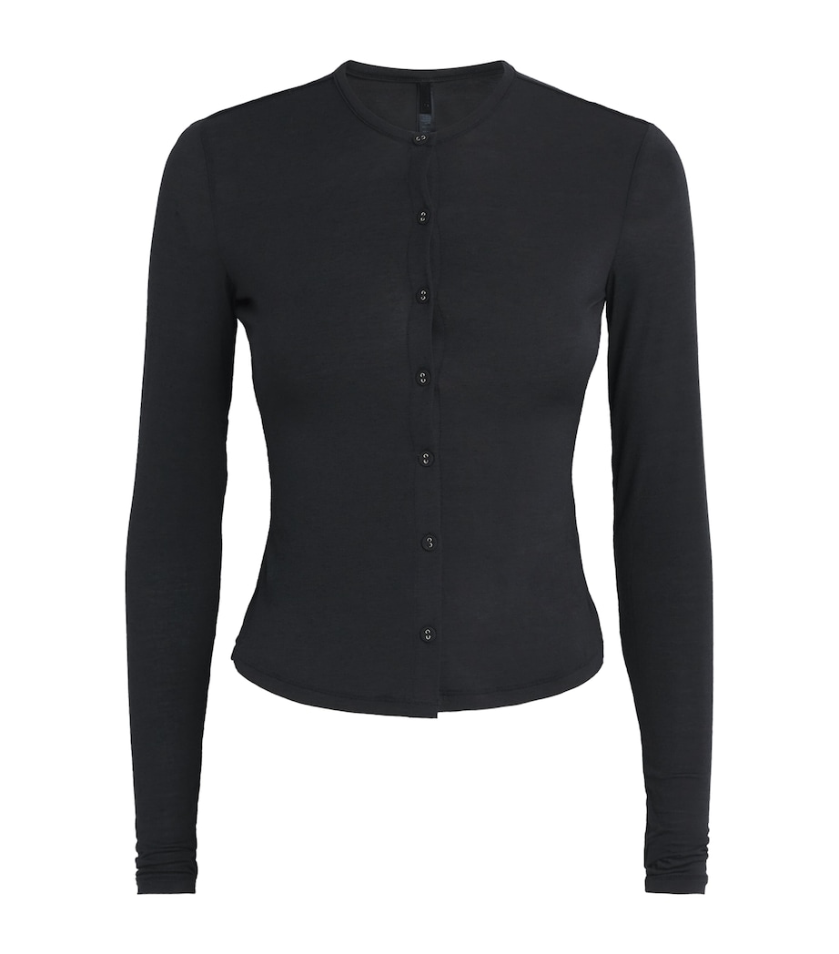 Sheer Modal Cardigan ONYX Image 1