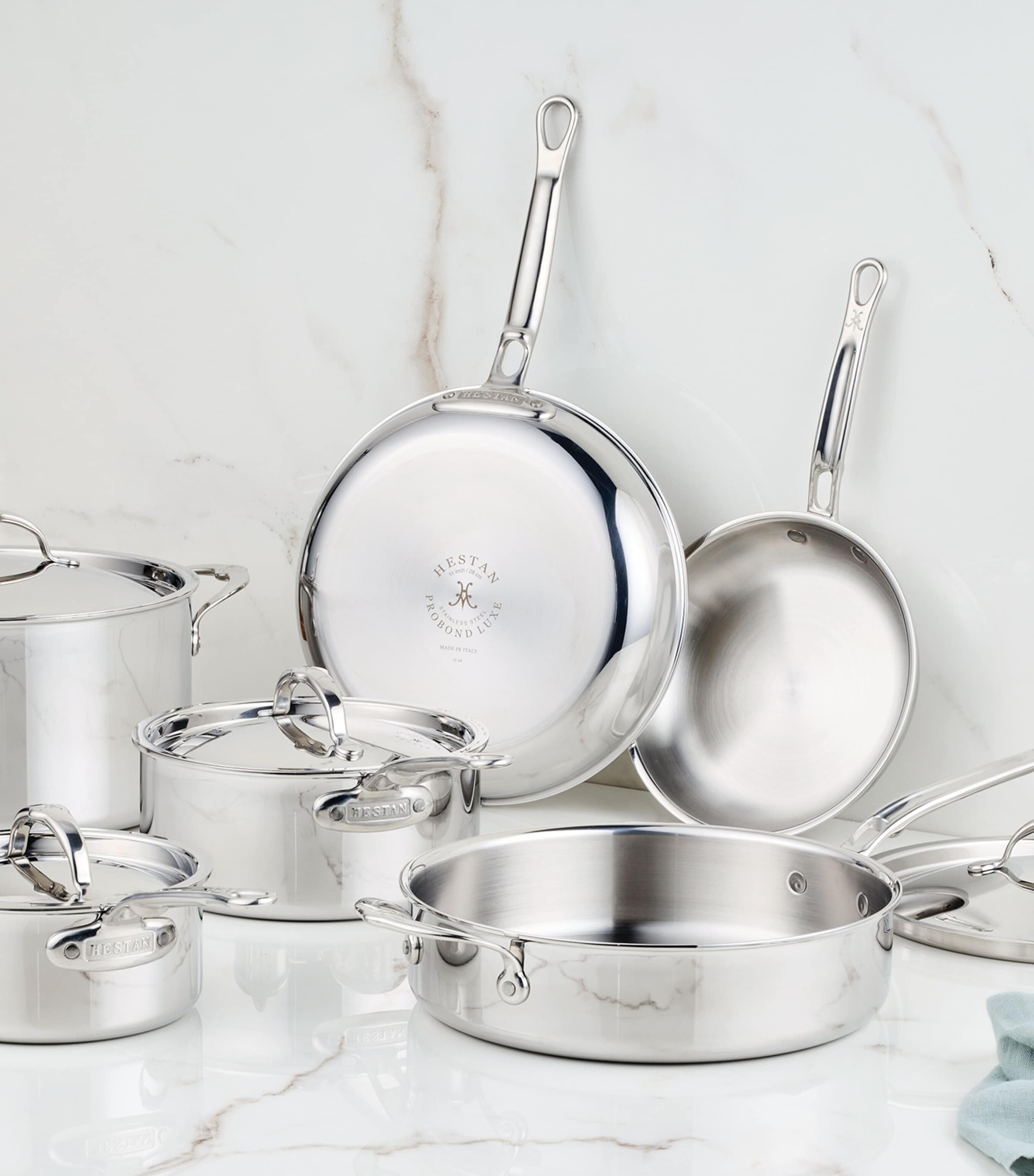 Hestan ProBond Luxe 10-Piece Cookware Set Silver Image 2