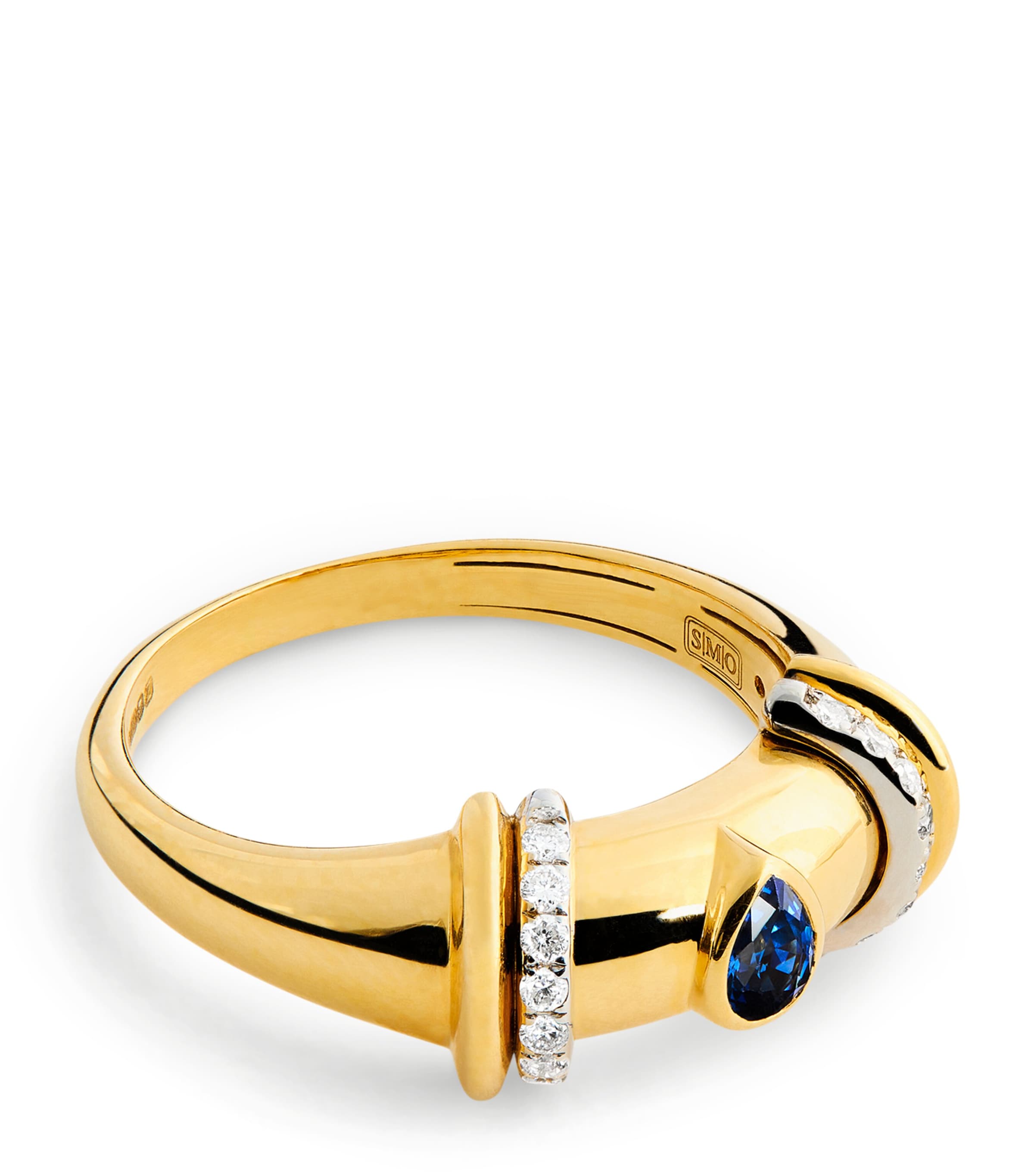 L'atelier Nawbar Yellow Gold, Diamond And Sapphire Lot N*91 Ring In Gold