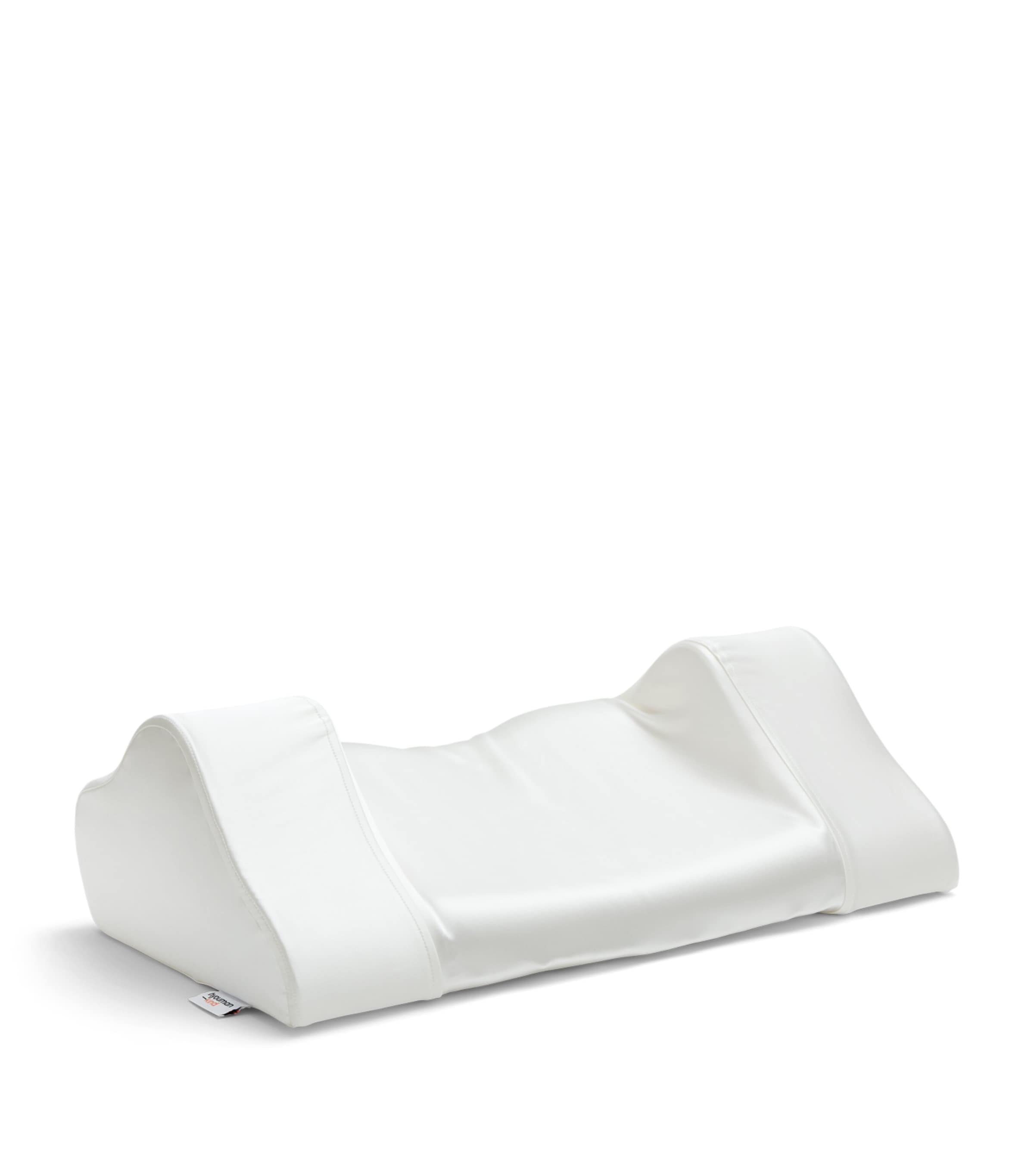 Back Sleep Pillow with Silk Pillowcase (32cm x 57cm) WHITE Image 4