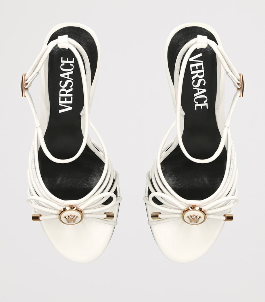 Leather Opera Bow Sandals 85 WHITE Image 4