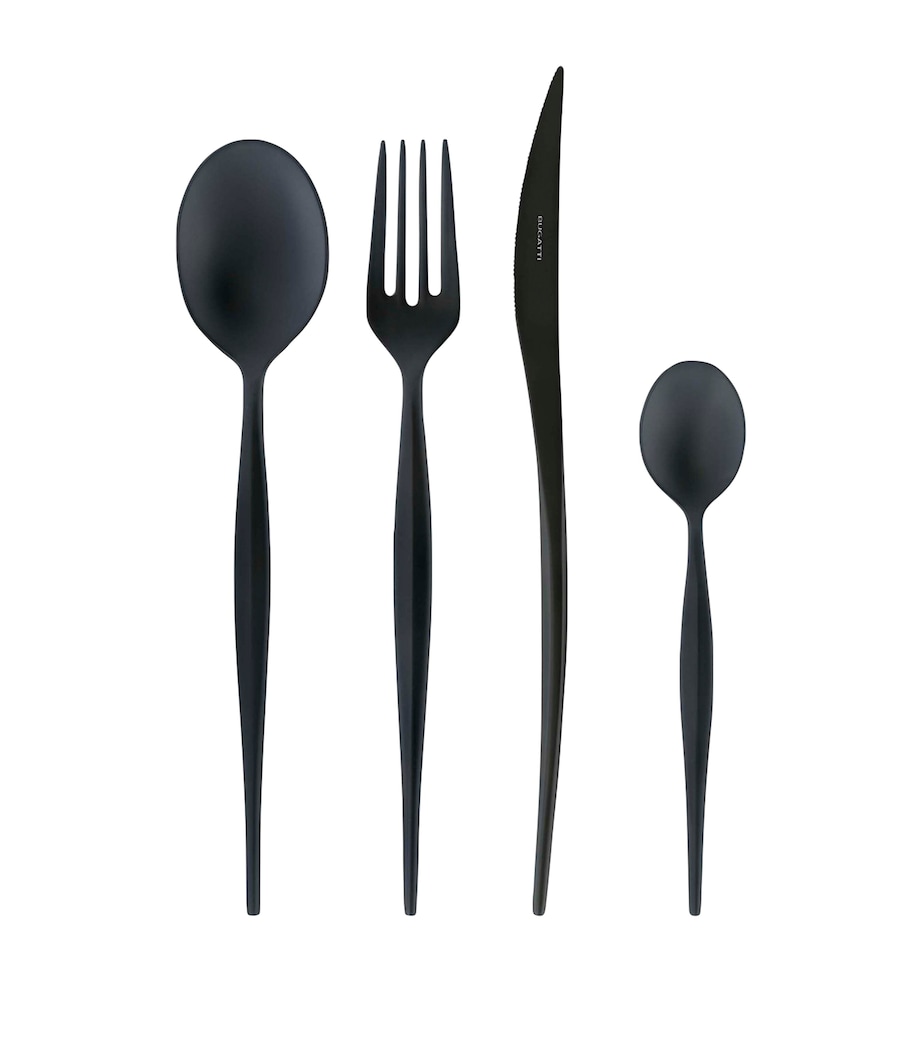Stainless Steel Black Diamond Natura 24-Piece Cutlery Set BLACK Image 1