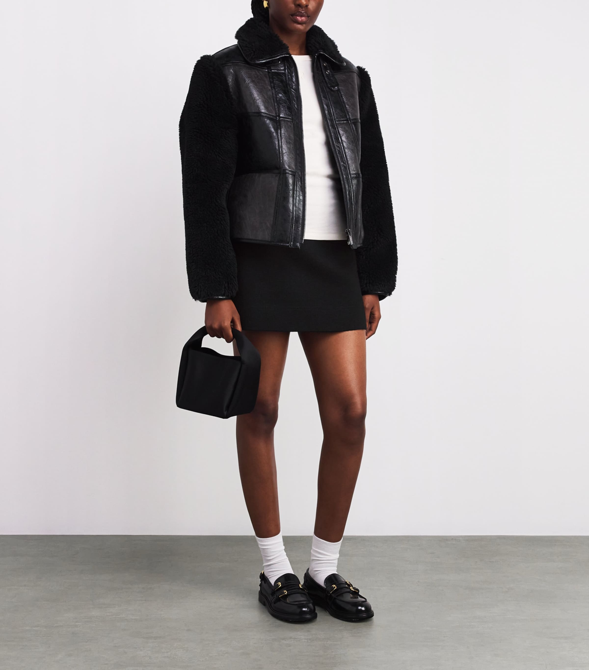 Knitted Mini Skirt BLACK Image 2