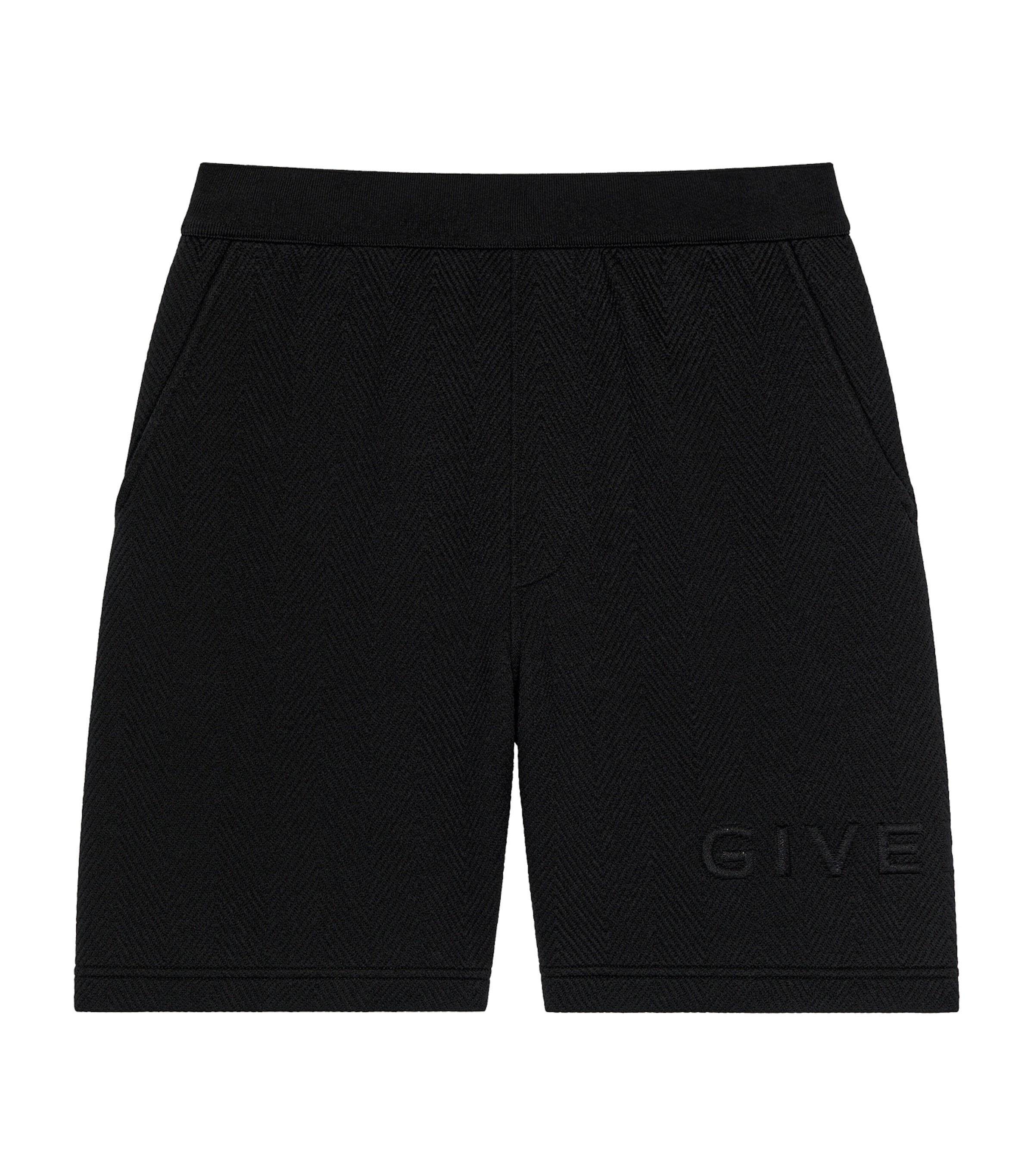 Givenchy Mens Cotton-Blend Logo Shorts Image 1