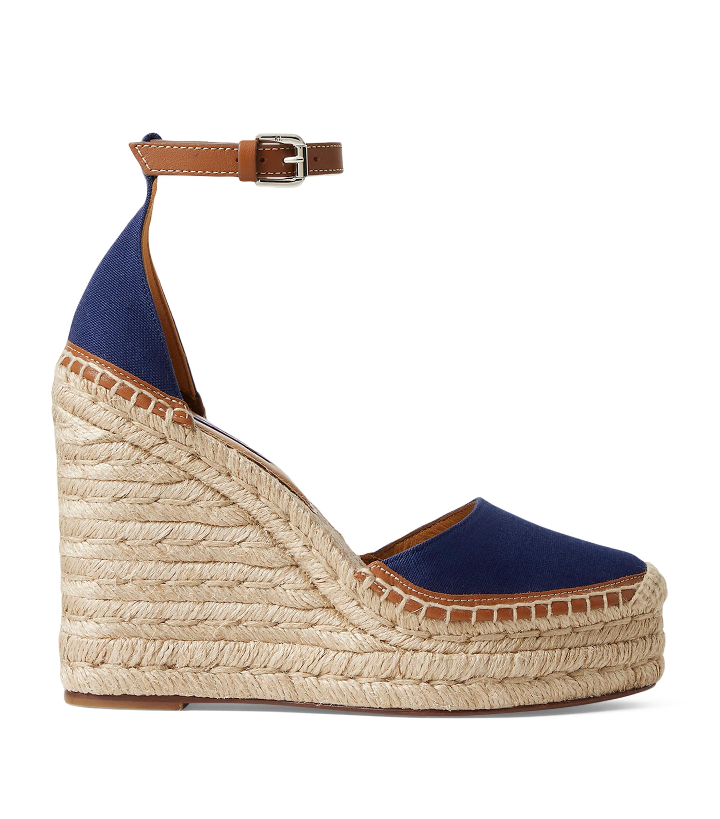 Canvas Parson Wedge Espadrilles 110 BLUE Image 1