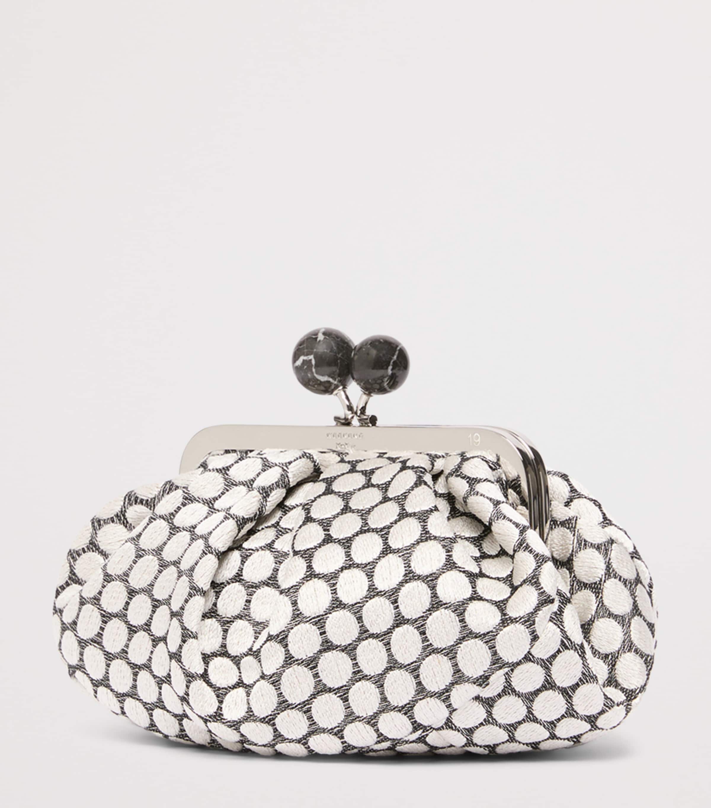 Weekend Max Mara Woven Jacquard Pasticcino Clutch Bag Black Image 4