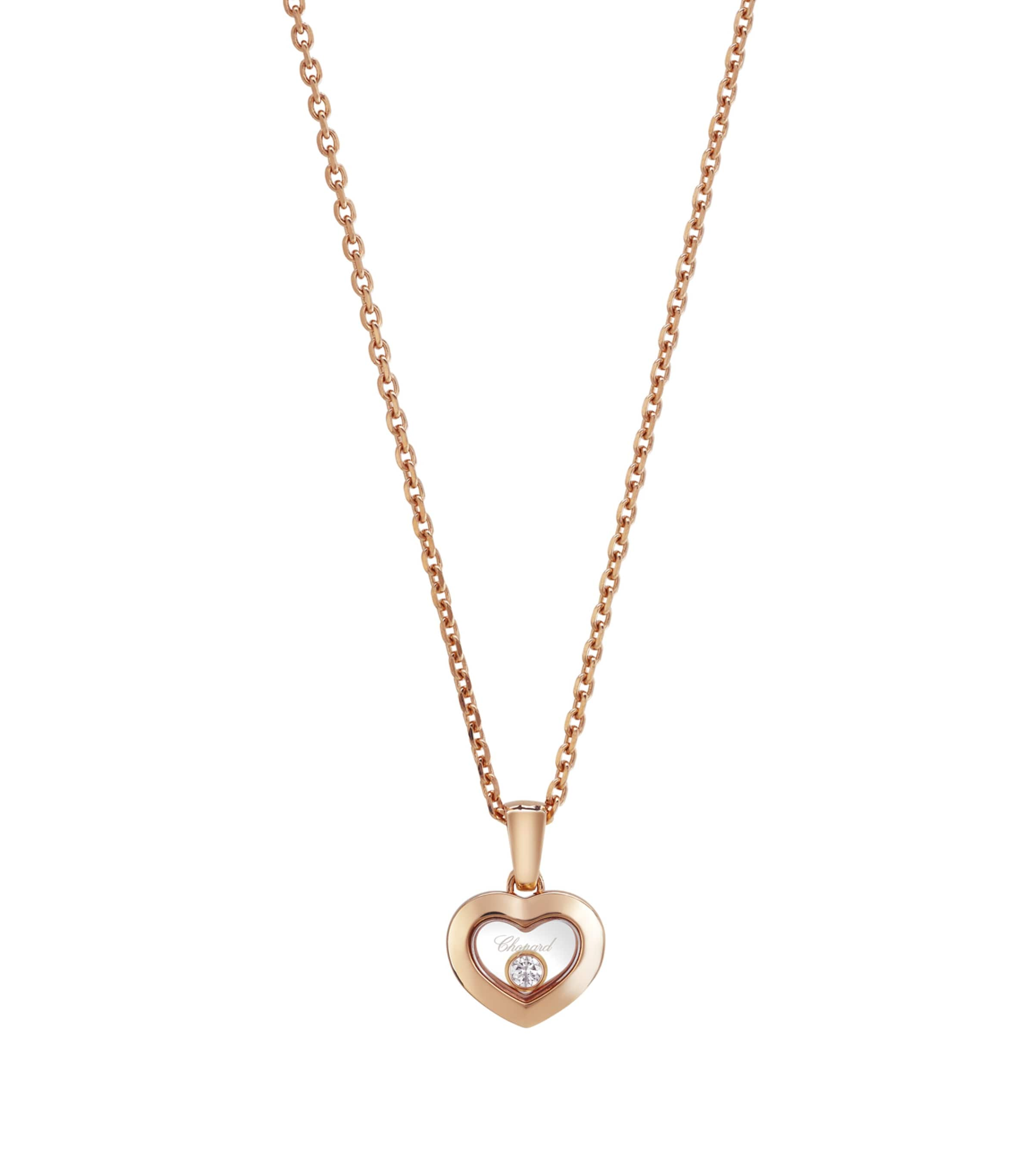 Chopard Rose Gold And Diamond Happy Diamonds Icons Pendant