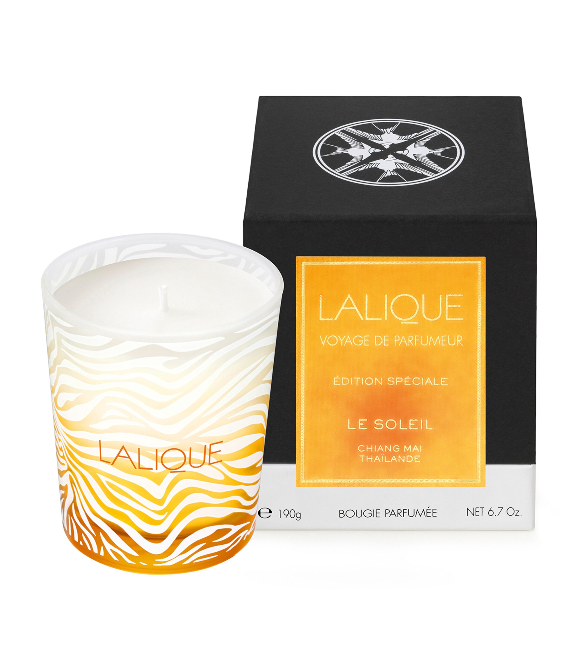Lalique Soleil Scented Candle (190g) | Home Accessories | Candles | Designers | Lalique