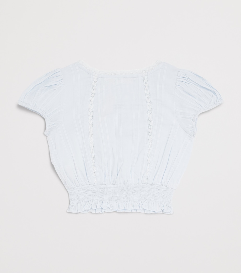 LoveShackFancy Cotton Shoreline Top (2-6 Years) Blufcblue Finch Image 2
