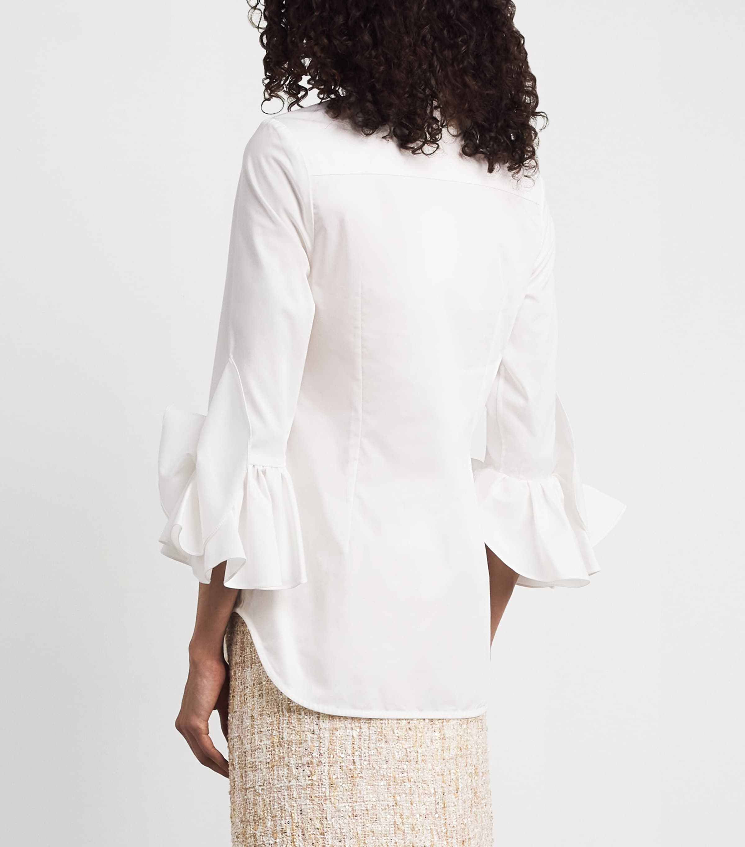 Safiyaa Womens Cotton Joanne Shirt Ivory Image 5