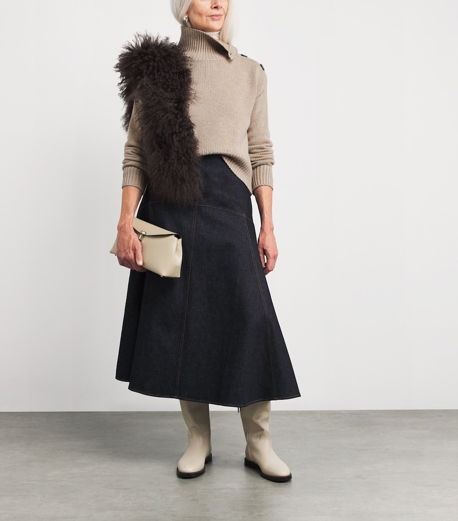 Wool-Cashmere Cropped Sweater A2238 Image 2