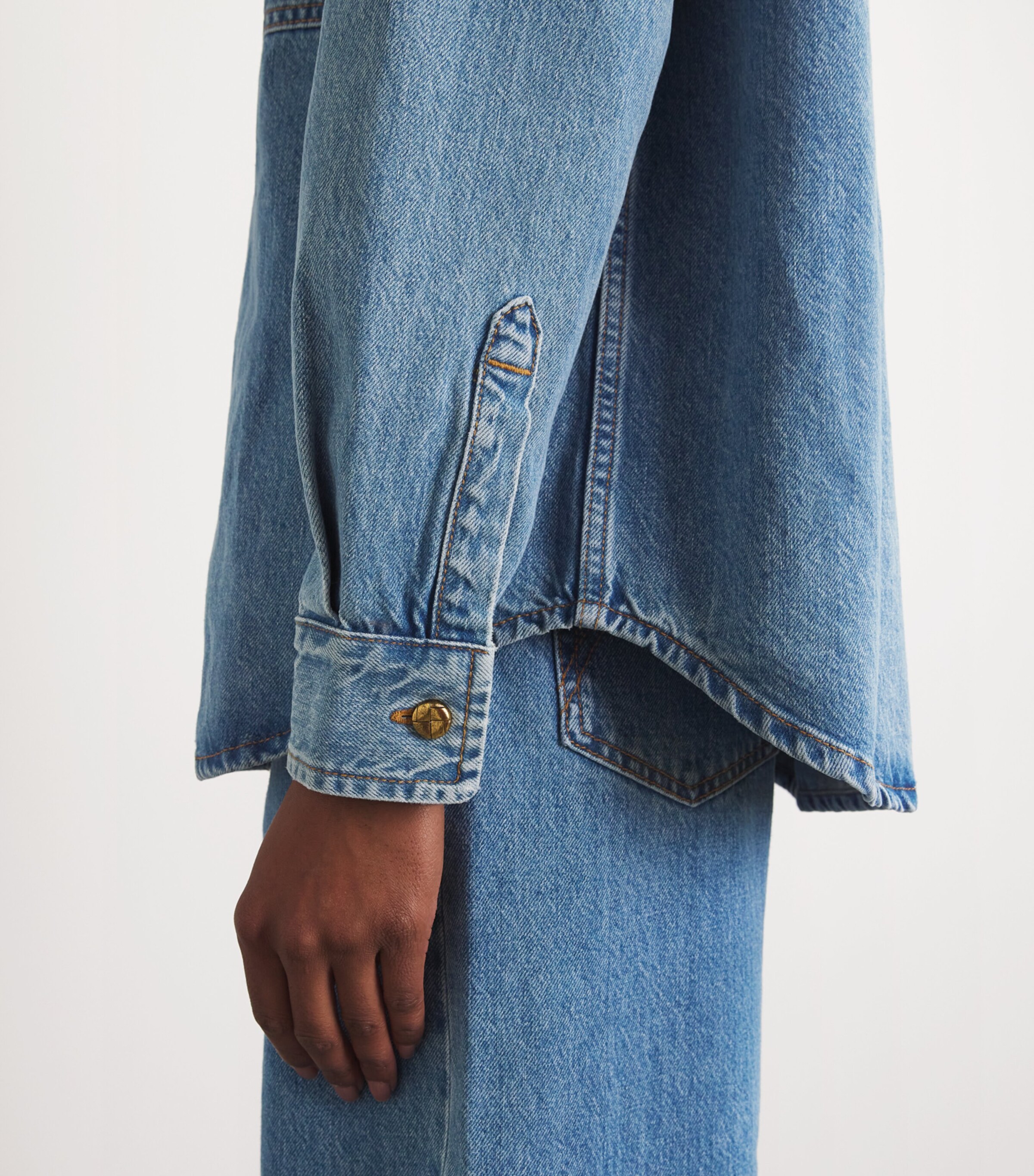 Blazé Milano Womens Berber Denim Shirt Maya Image 6