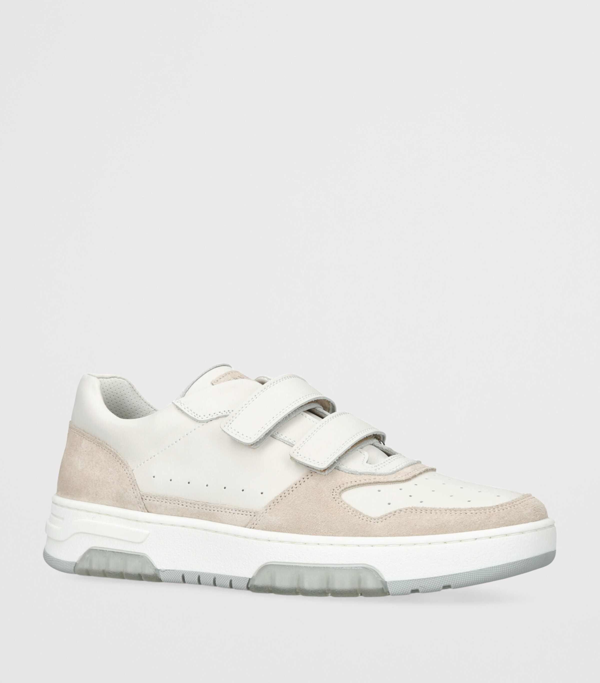 Brunello Cucinelli Leather Velcro Sneakers White/oth Image 3