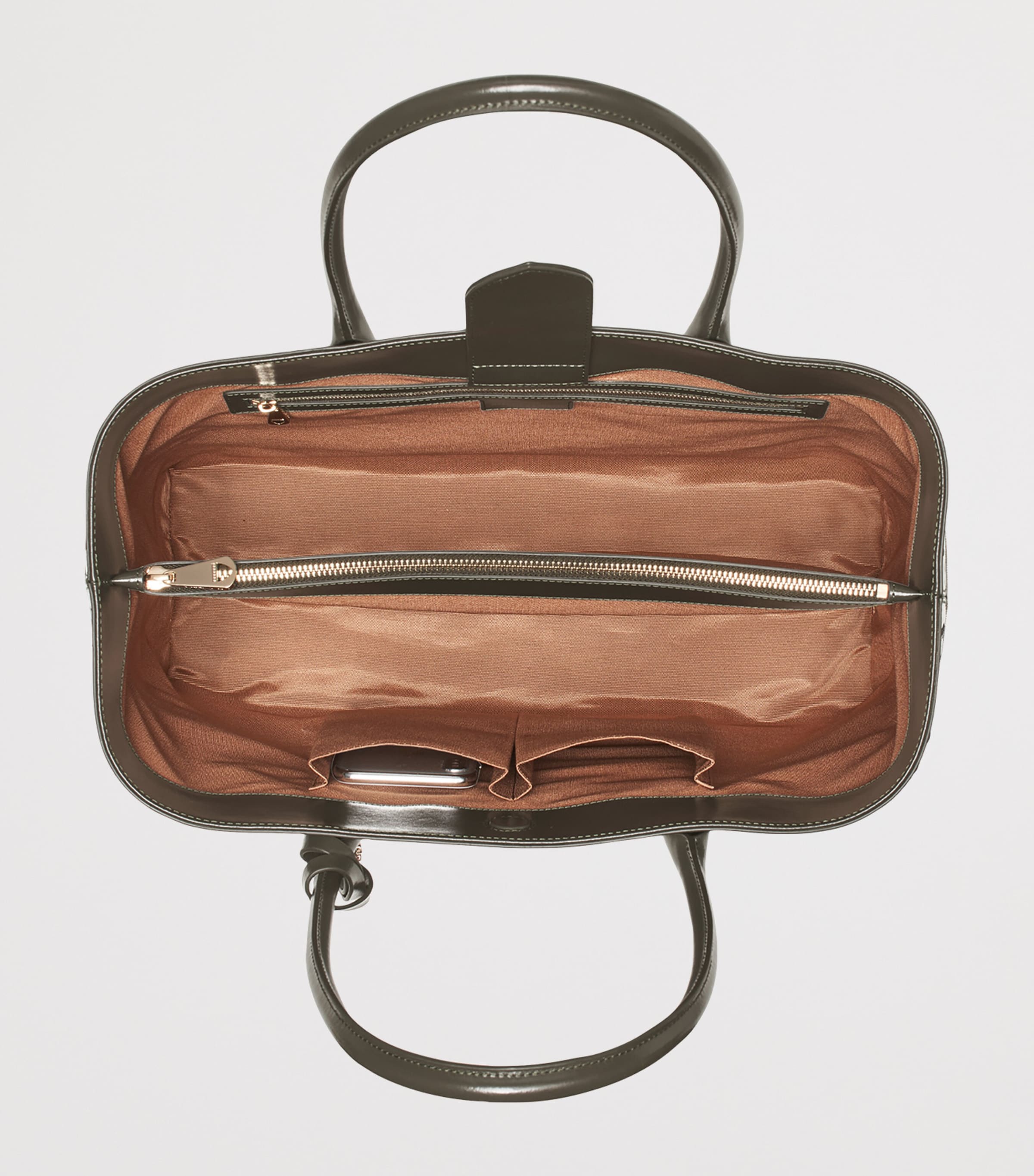 Leather London Tote Bag EVERGREEN Image 6