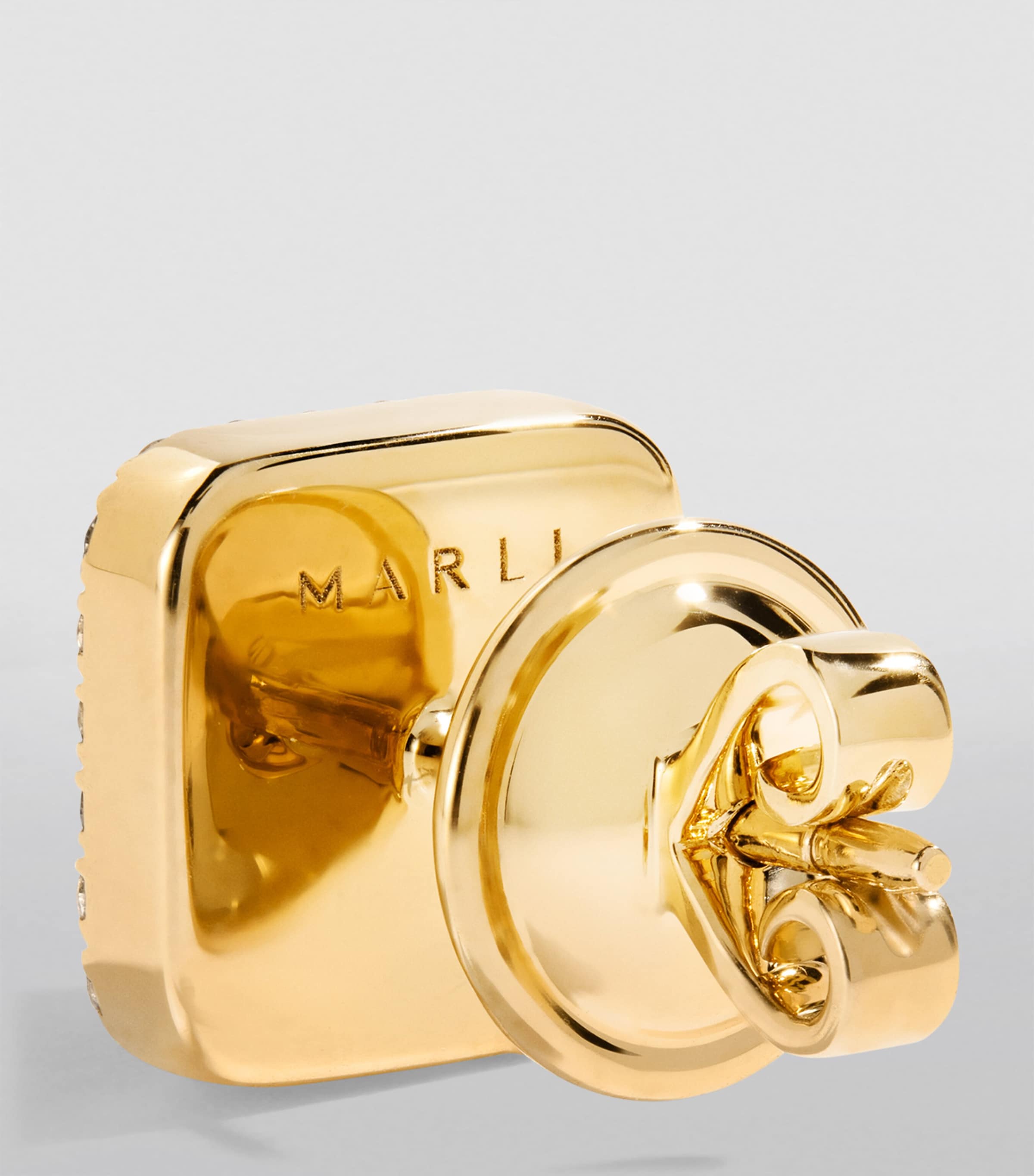 Yellow Gold and Diamond Cleo Pyramid Earrings YELLOW GOLD Image 3