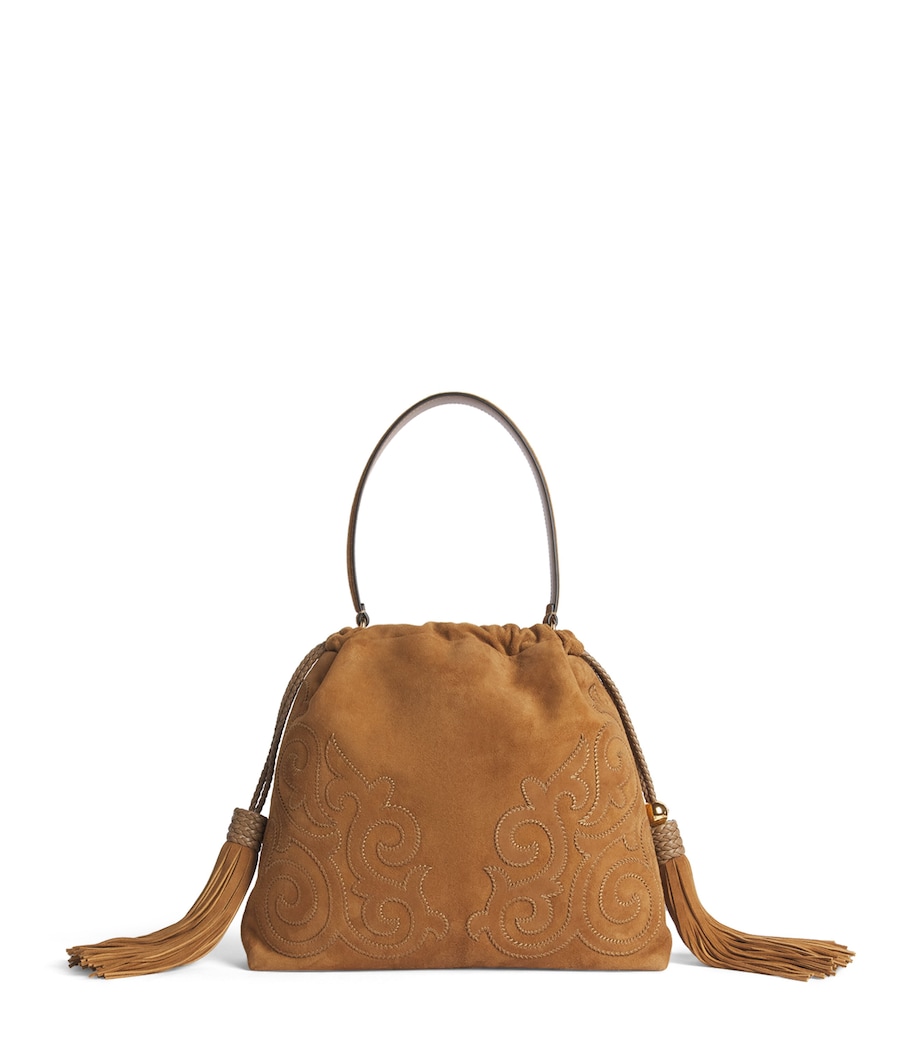 Etro Suede Patch Kalispera Shoulder Bag Ochre Image 1