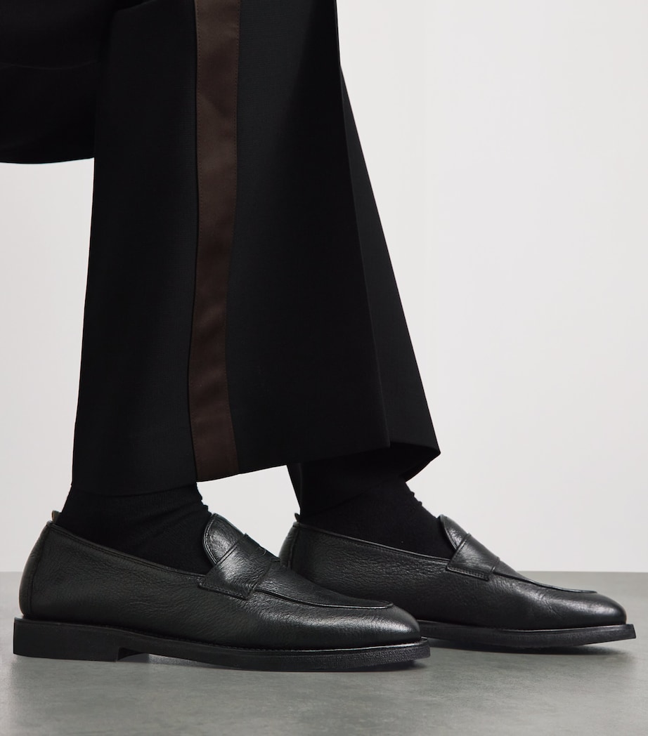 Officine Creative Leather Opera Flexi Loafers Black Image 2