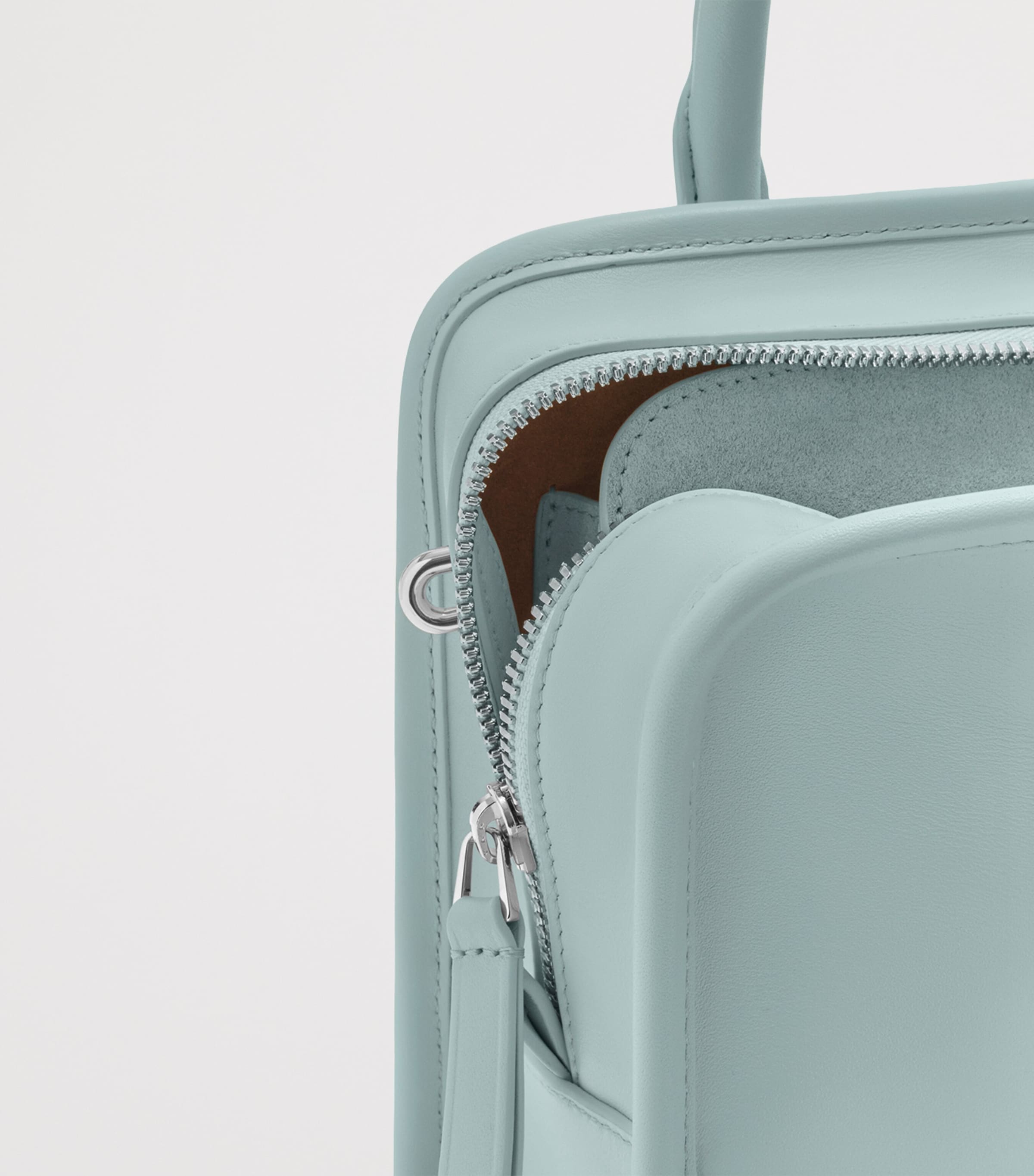 LOEWE Small Leather Amazona 180 Top-Handle Bag Mineral Mist Image 16