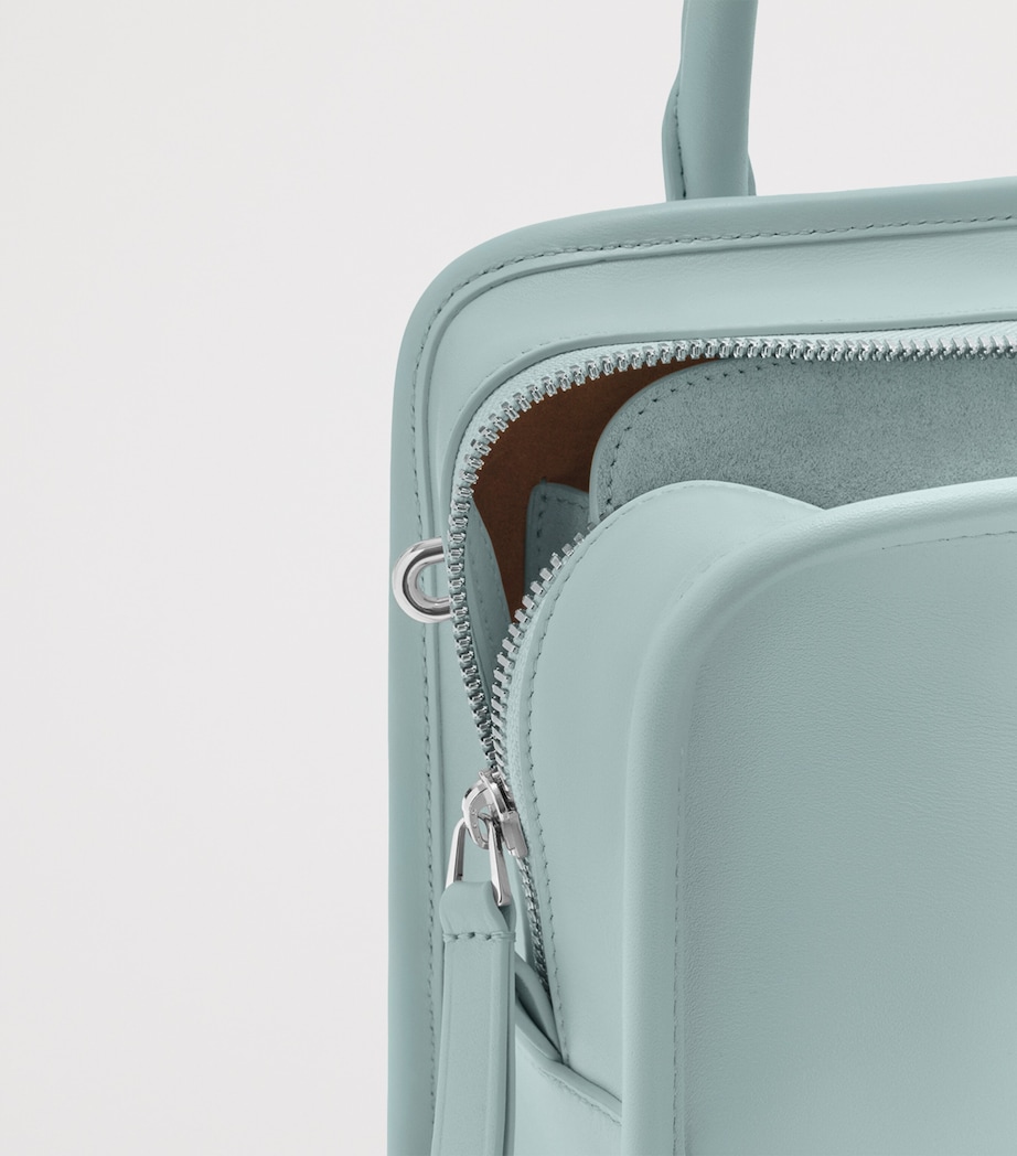 LOEWE Small Leather Amazona 180 Top-Handle Bag Mineral Mist Image 16