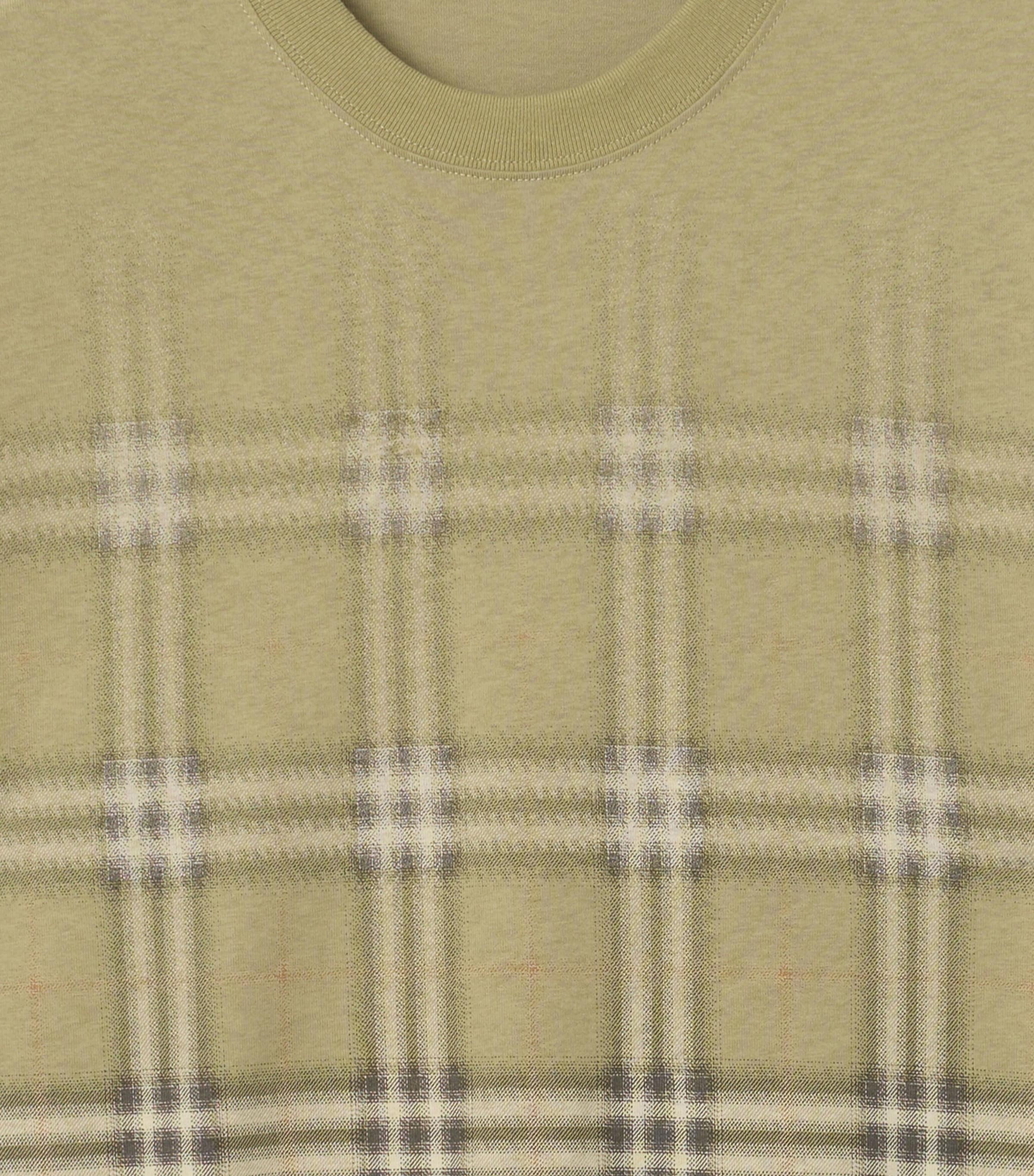 Burberry Mens Cotton Gradient Check T-Shirt Glade Green Ip Check Image 4