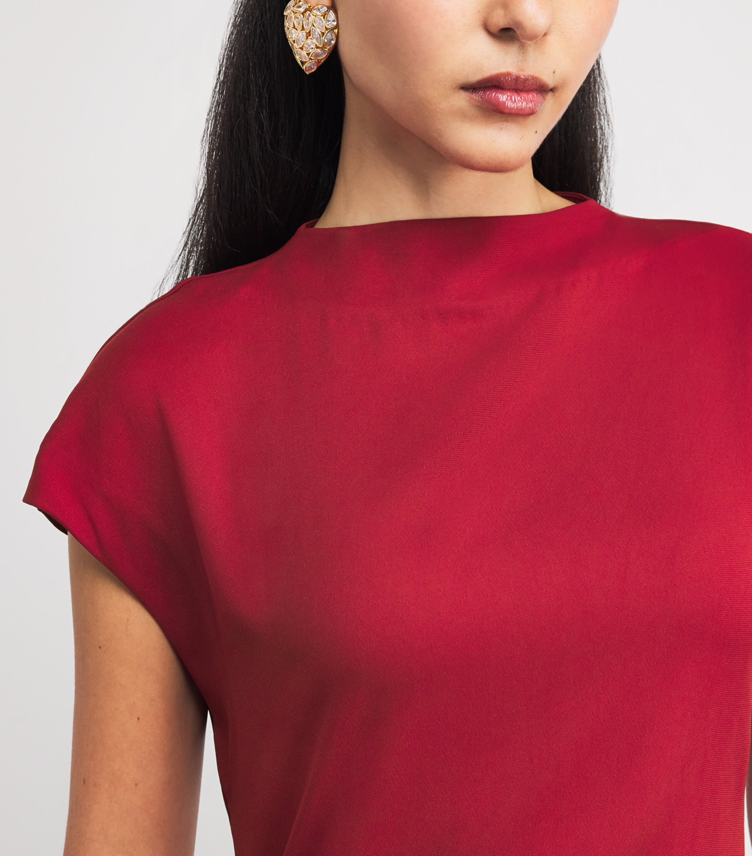 Crepe Zaya Maxi Dress POMEGRANATE Image 4