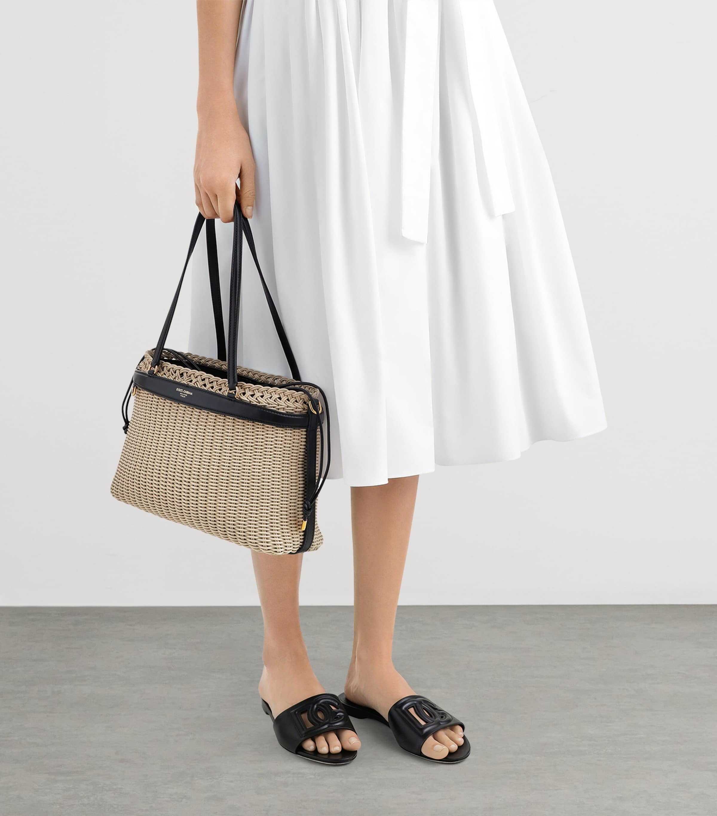 Dolce & Gabbana Calfskin Carla Shoulder Bag | Harrods US