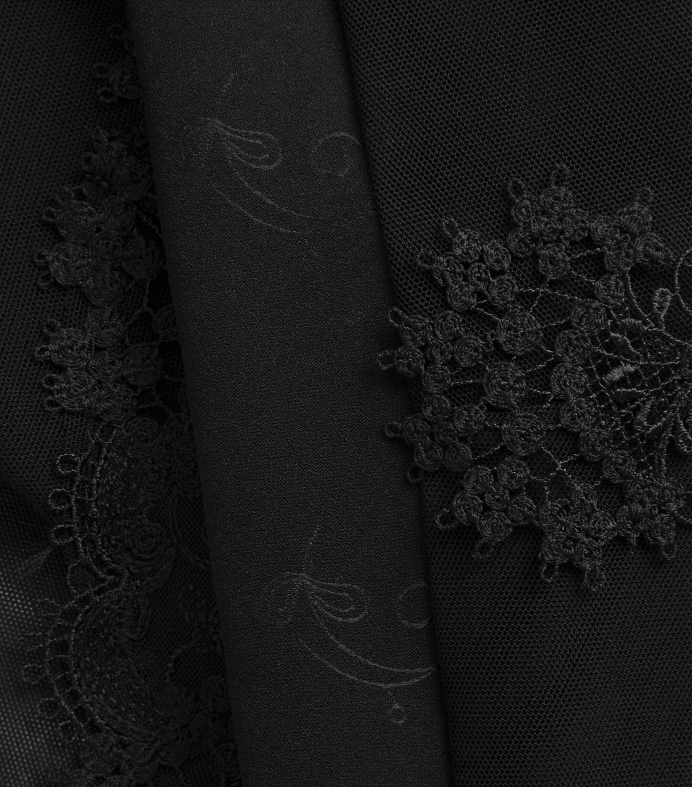 Embroidered Wish Shorty Briefs 015 NOIR Image 4