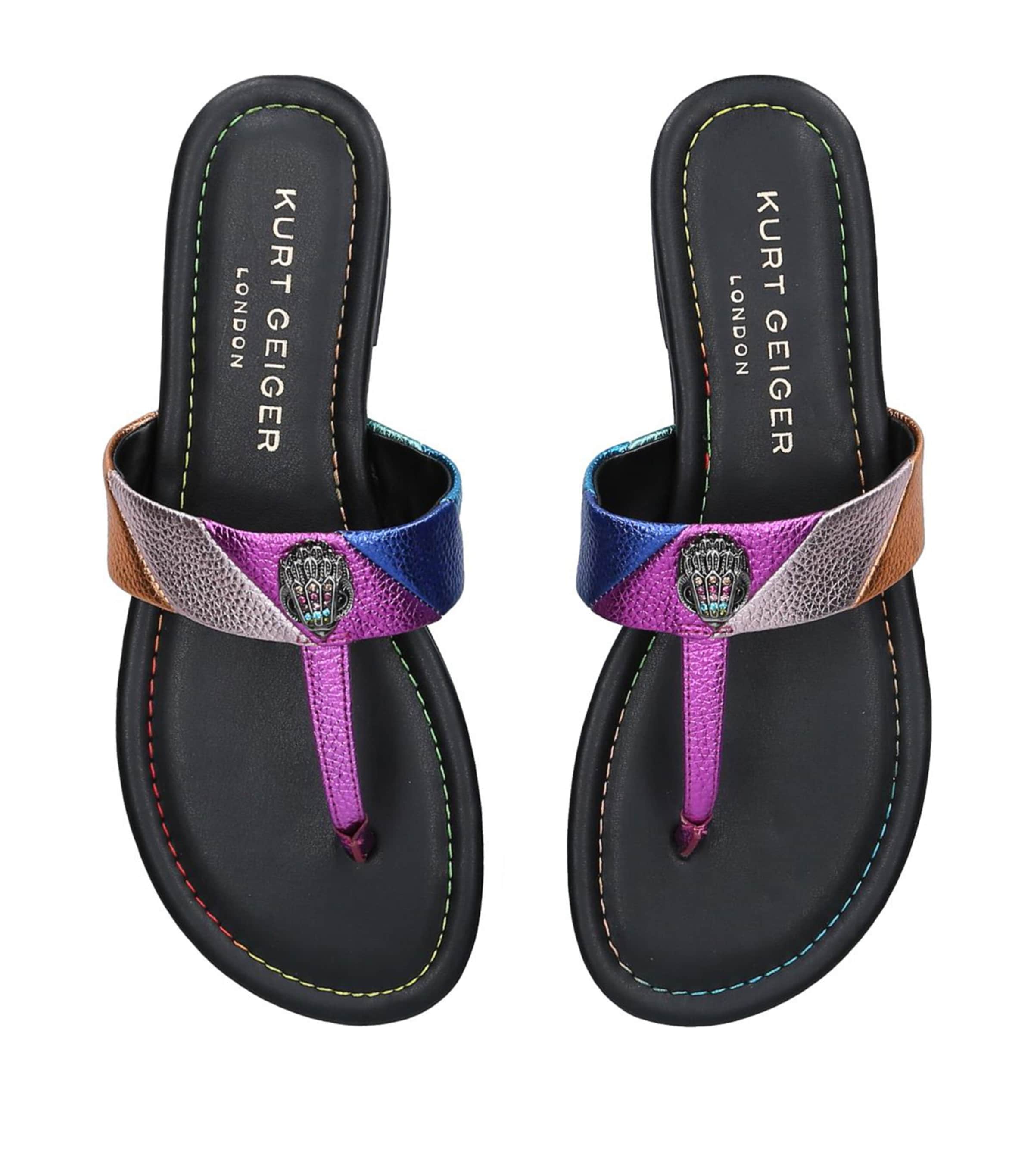 Leather Kensington T-Bar Sandals MULT/OTHER Image 4