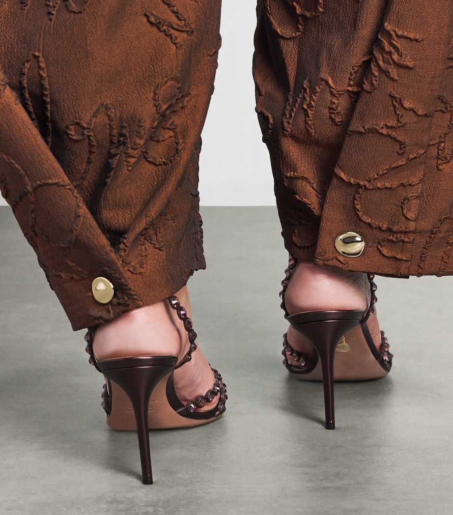 Christie Brown Brown Appliqué High-Waisted Tapered Trousers | Harrods UK