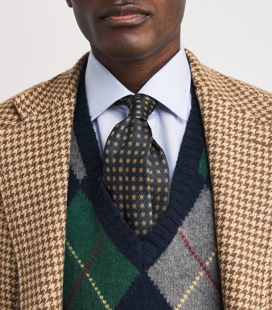 Silk H Jacquard Tie GREEN Image 2