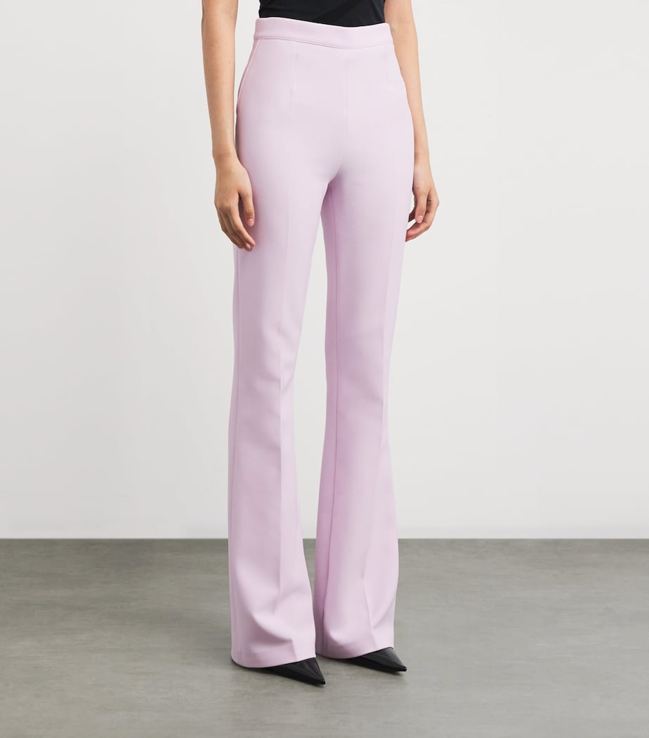Crepe Alexa Flared Trousers LILAC SNOW Image 3