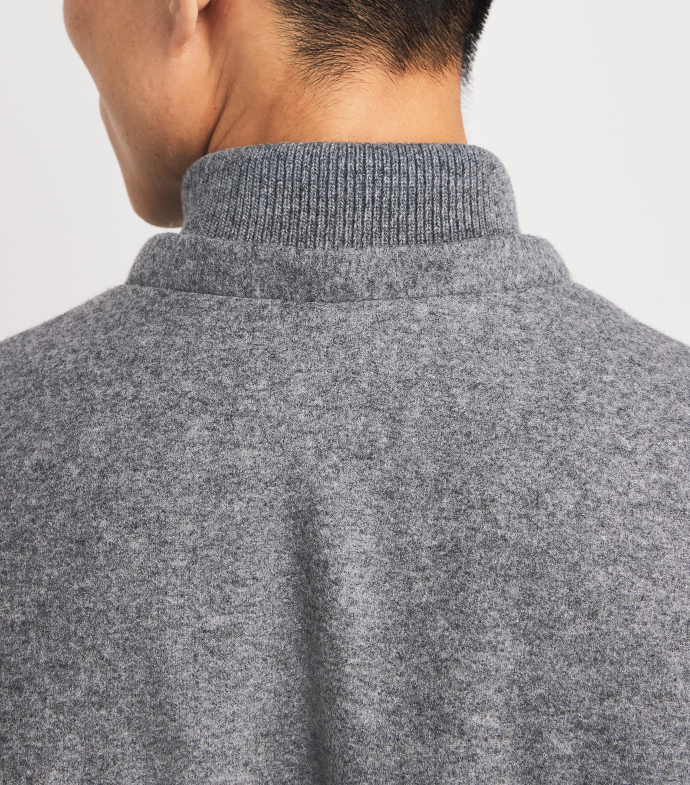 Fioroni Cashmere Mens Virgin Wool-Cashmere Down Jacket Grigio Image 6