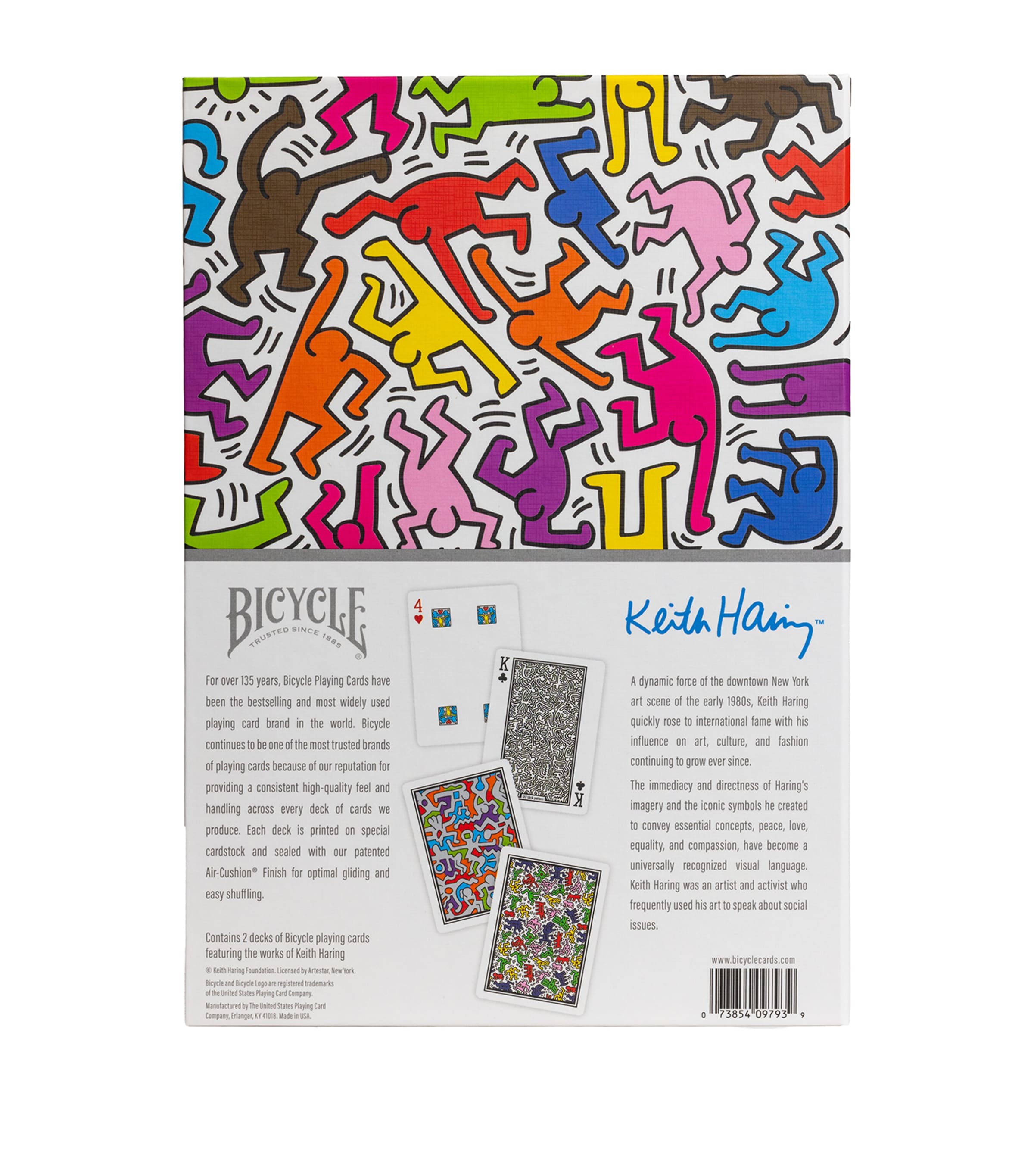 BICYCLE Artist Series Keith Haring Playing Cards White Image 2
