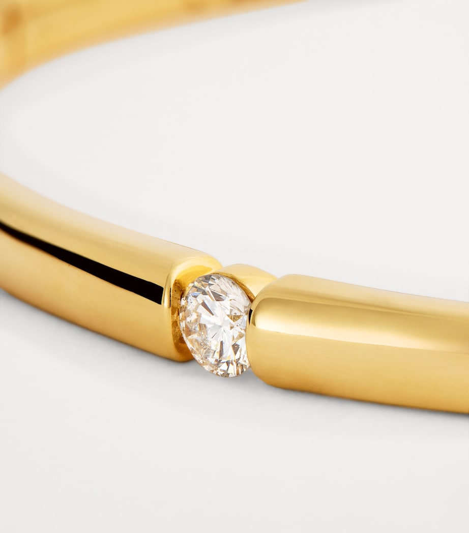 Yellow Gold and Diamond Zeus Bangle YELLOW GOLD Image 6