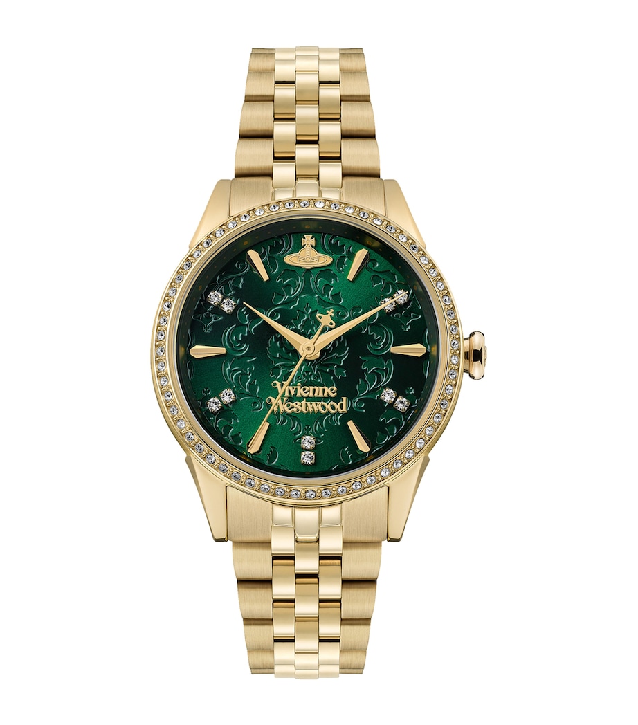Vivienne Westwood Stainless Steel Little Wallace Watch 32mm Gold Green Image 1