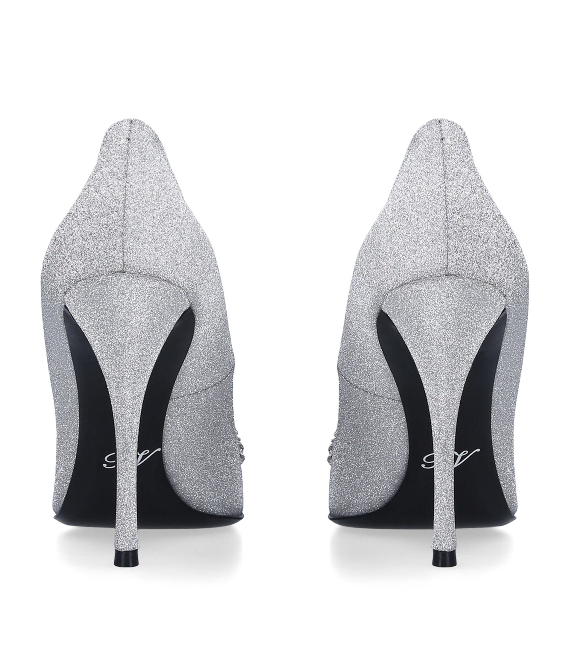 Flower Strass Pumps 100 SILVER Image 2