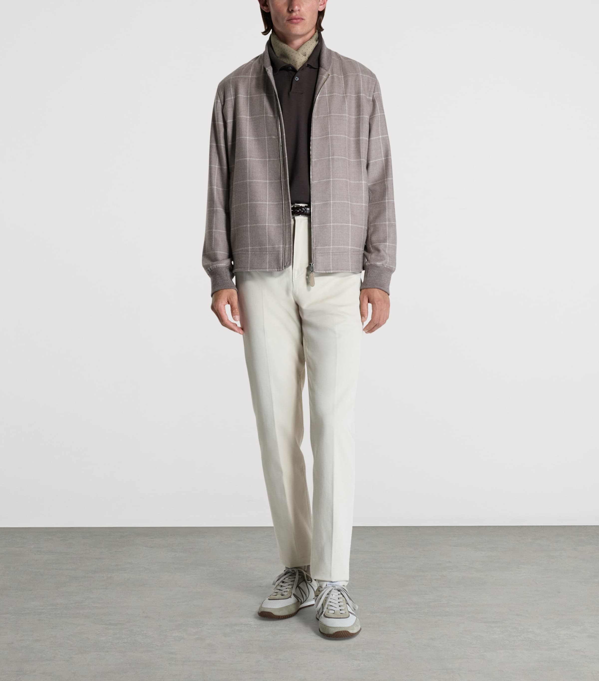 Dunhill Mens Cashmere Check Print Athluxury Jacket Image 2